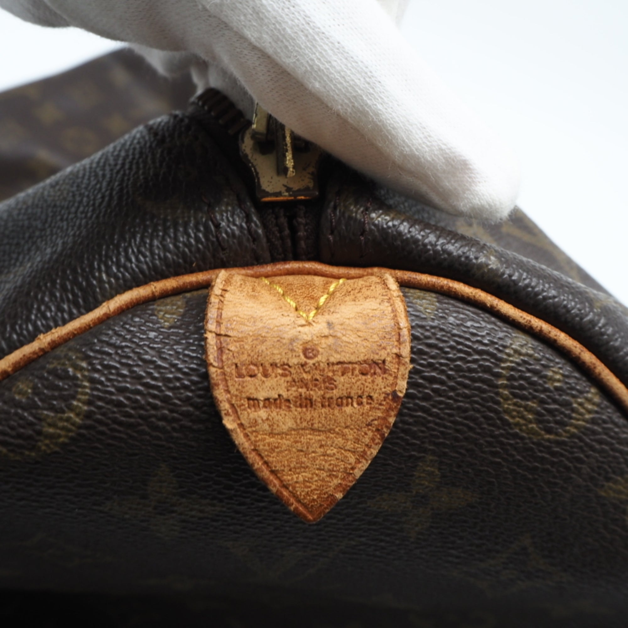 Louis Vuitton Monogram Brown Coated Canvas Leather Boston Bag (Pre-Owned)
