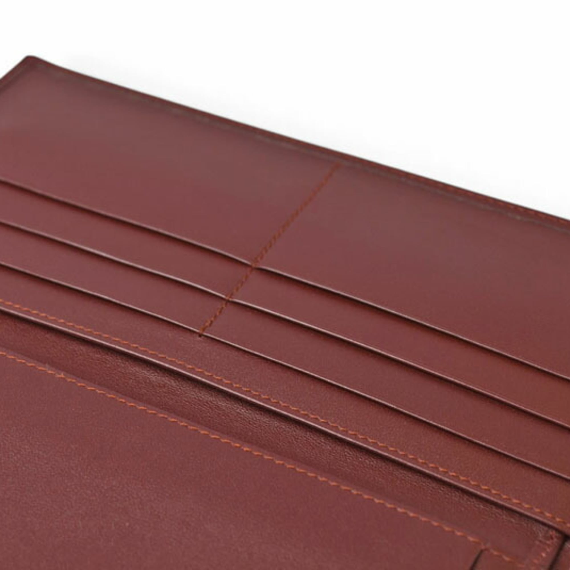 Cartier Must Bordeaux Leather Long Wallet (Bi-Fold) (Pre-Owned)