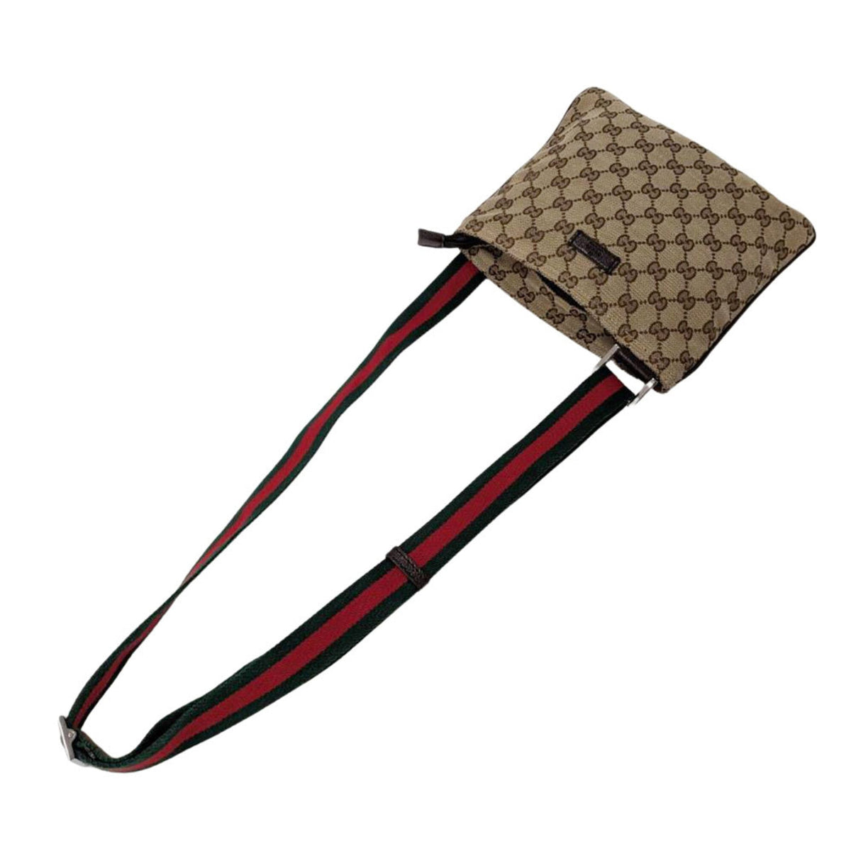 Gucci Beige Brown Gg Canvas Handbag Shoulder Bag (Pre-Owned)