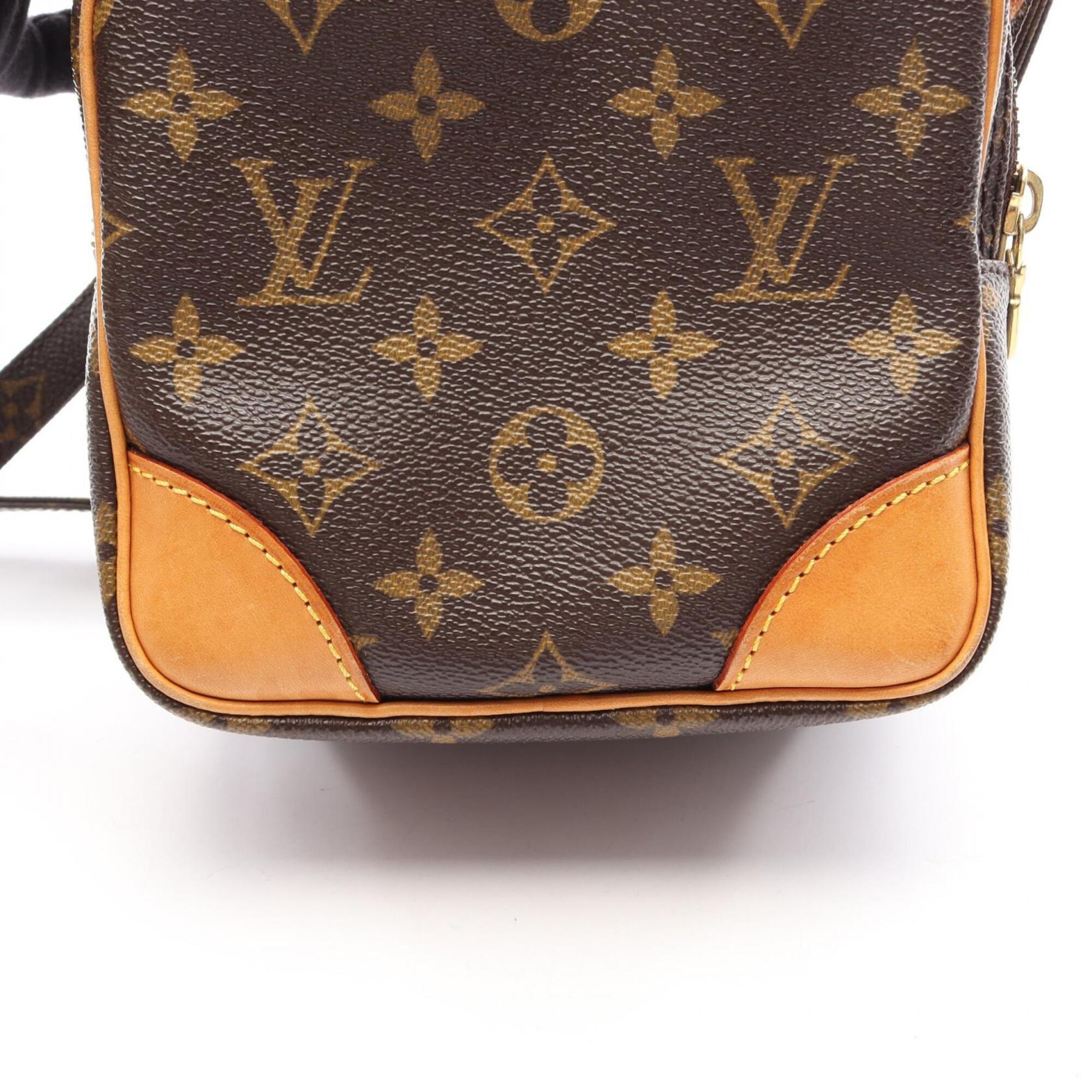 Louis Vuitton Brown Coated Canvas Pvc Monogram Leather Handbag Shoulder Bag (Pre-Owned)