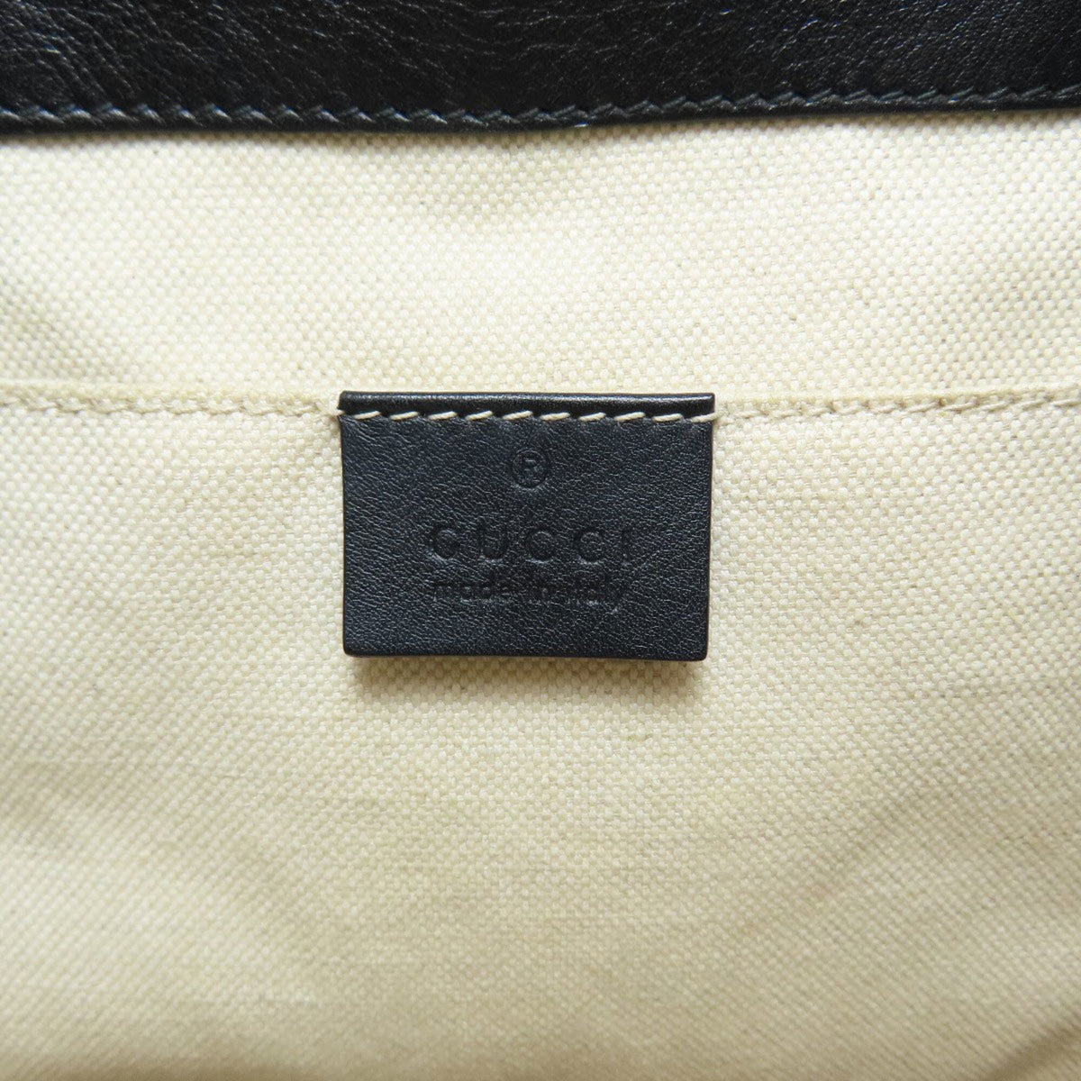 Gucci Black Light Blue Red Color Leather Backpack (Pre-Owned)