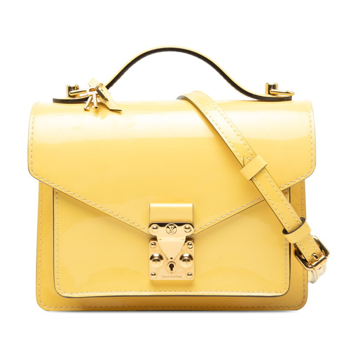 Louis Vuitton Vernis Yellow Patent Leather Handbag Shoulder Bag (Pre-Owned)