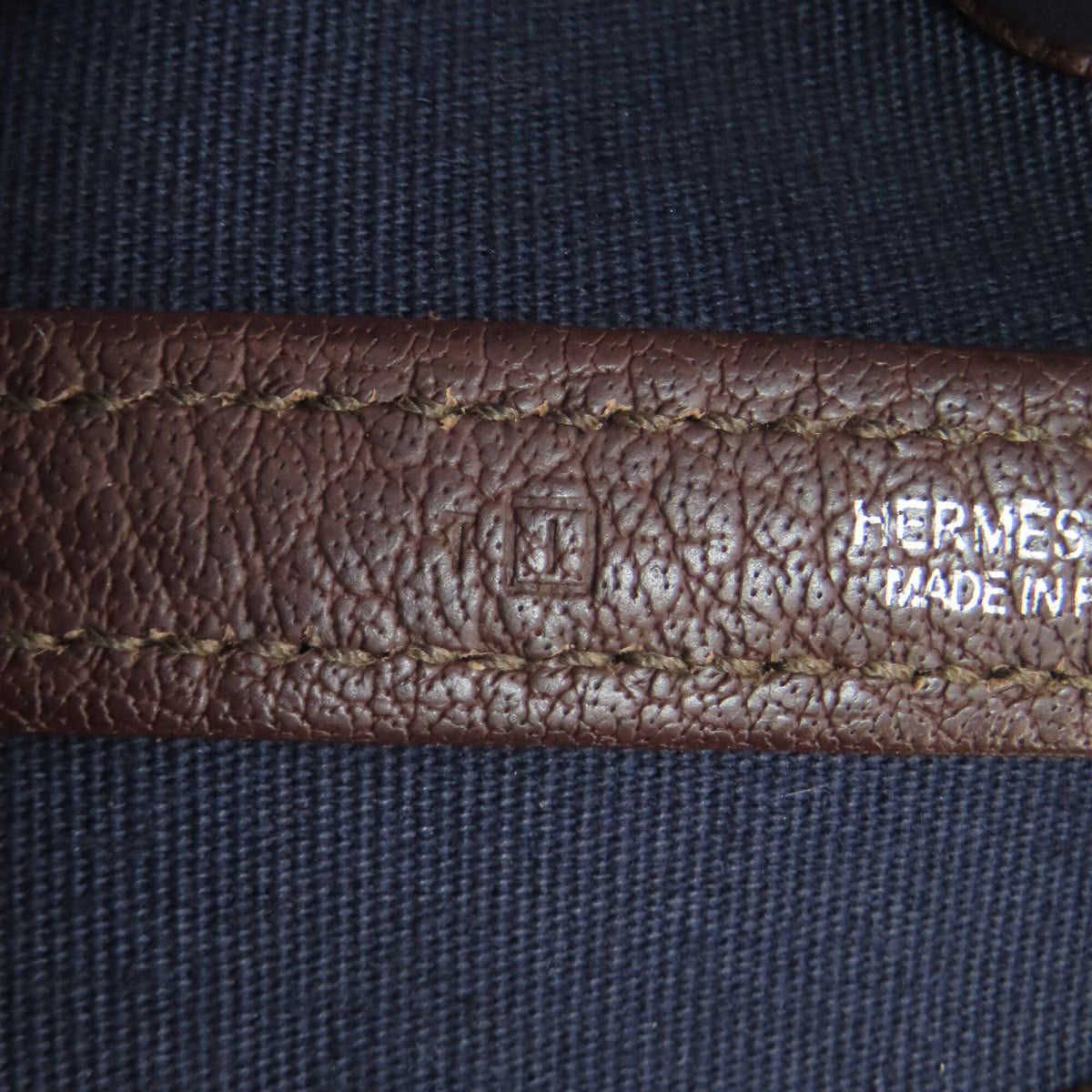Hermes Brown Toile Officier Handbag (Pre-Owned)