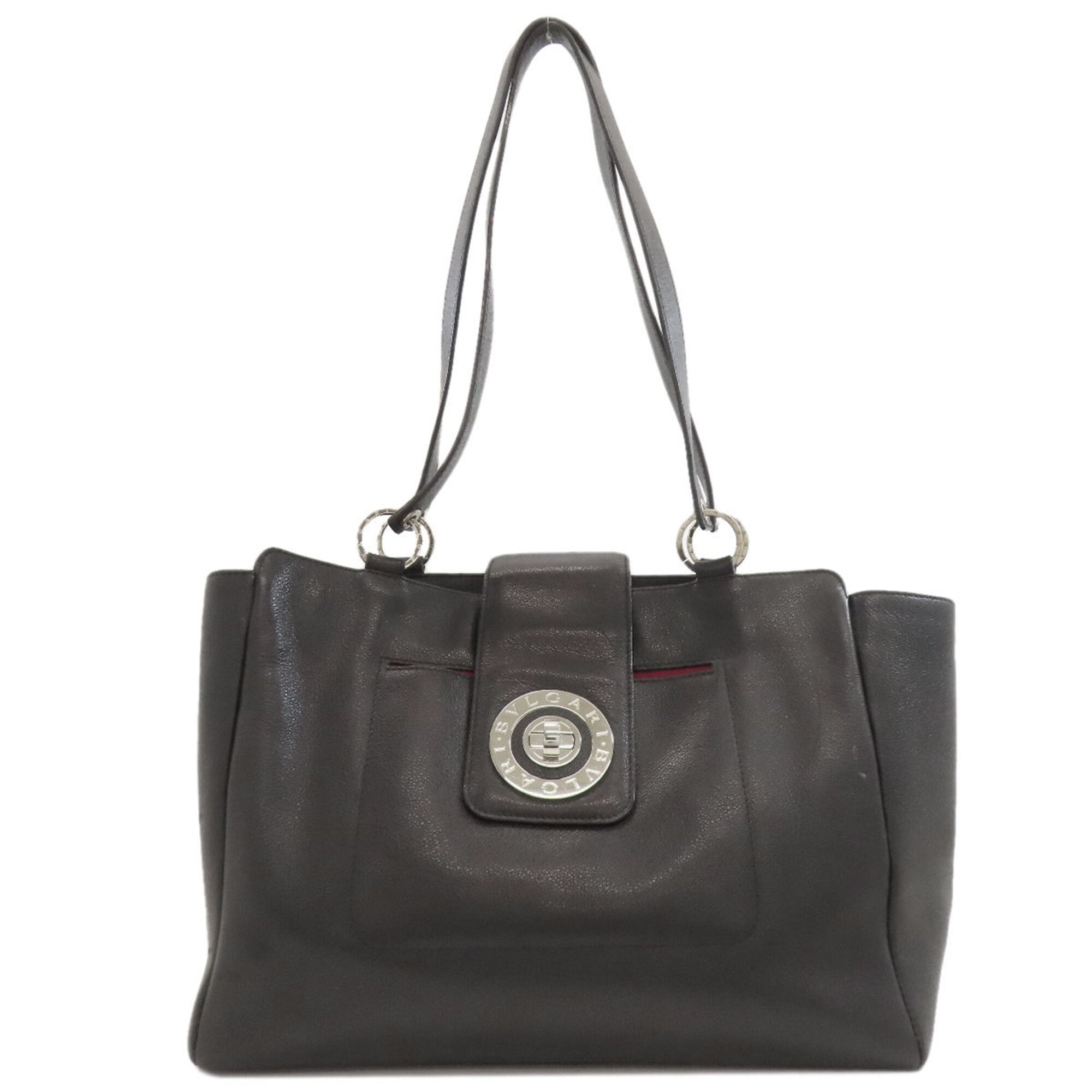 Bvlgari Black Leather Tote Bag (Pre-Owned)