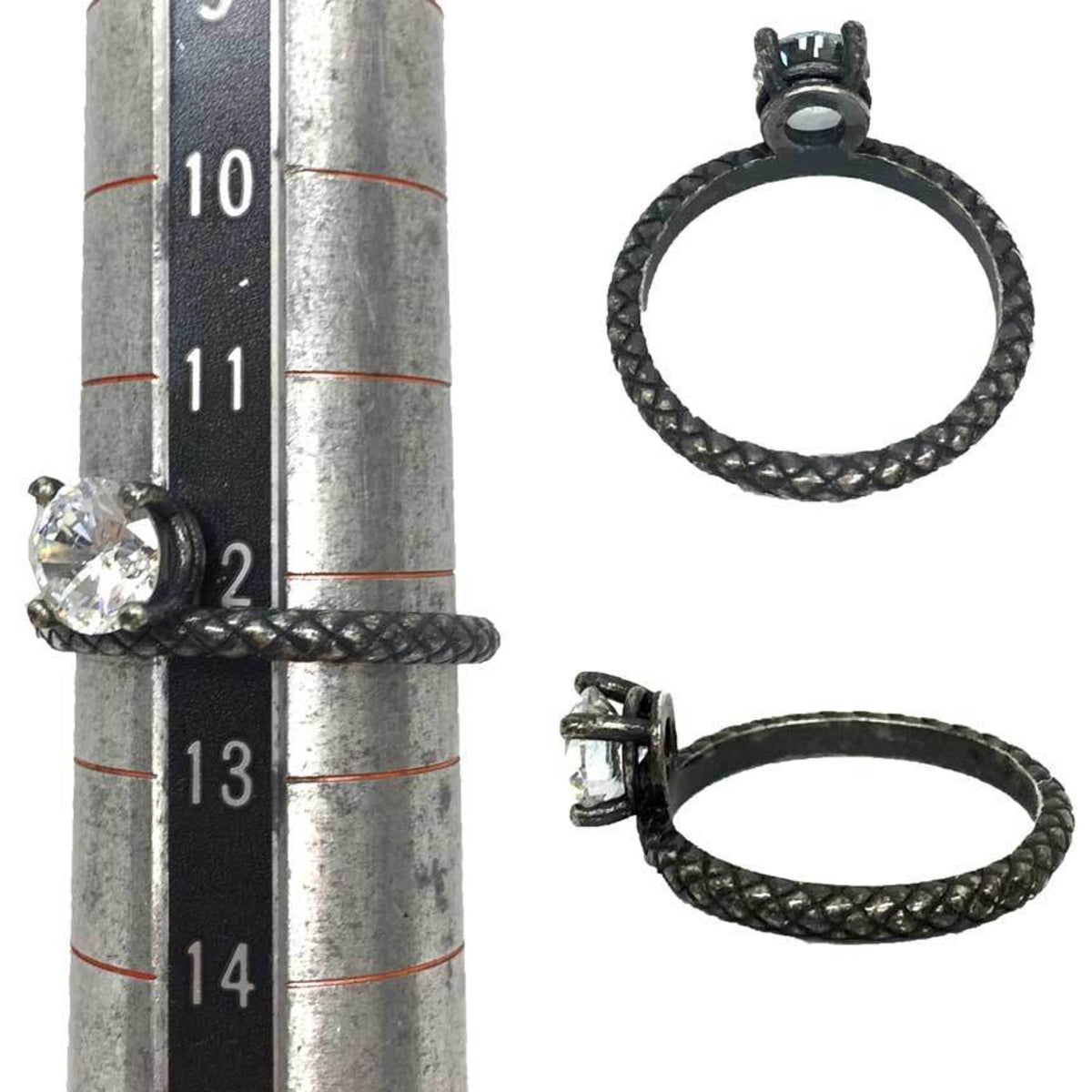 Bottega Veneta Intrecciato Silver 925 Band Ring (Pre-Owned)