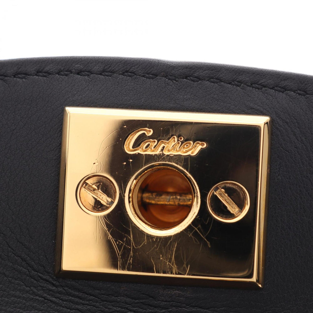 Cartier Black Leather Handbag (Pre-Owned)