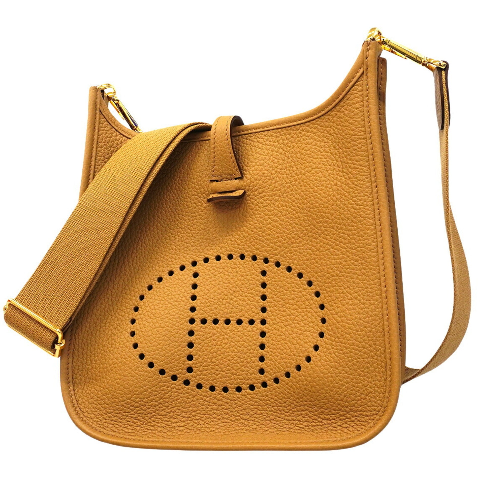 Hermes Brown Taurillon Clemence Leather Shoulder Bag (Pre-Owned)