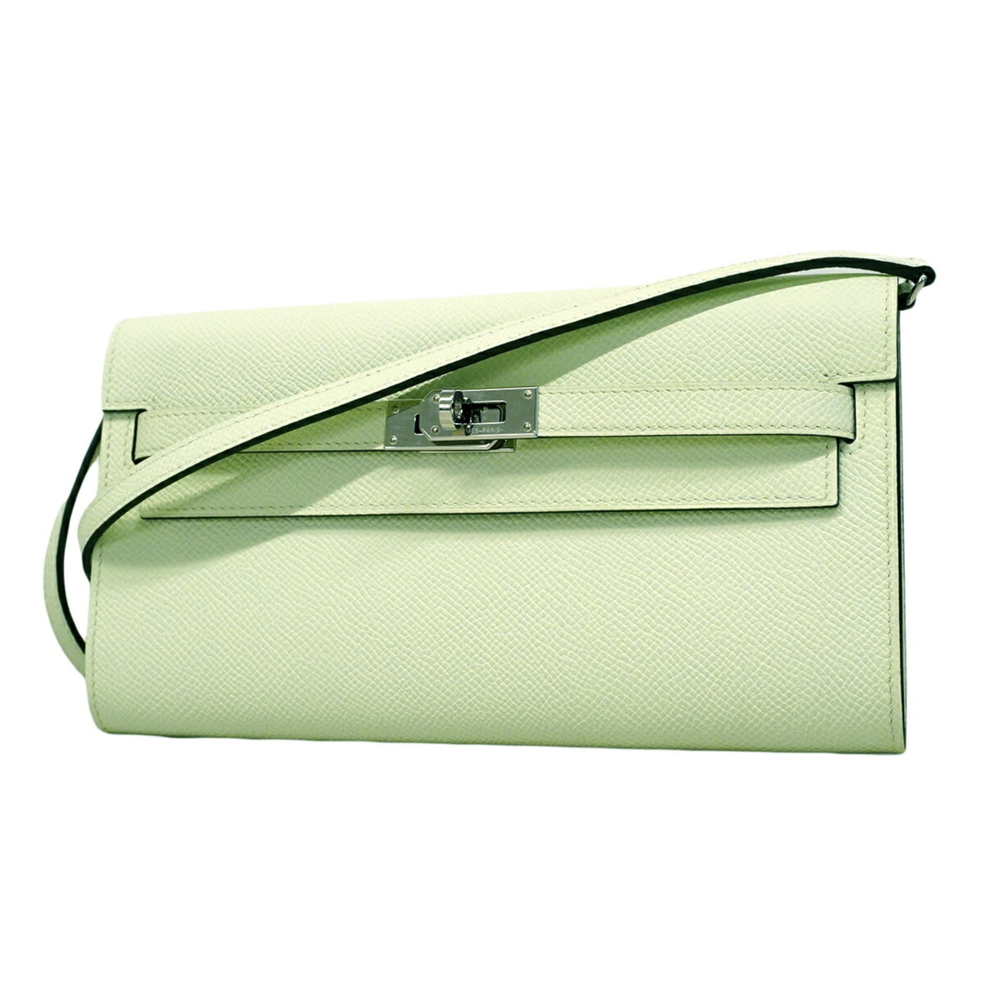 Hermes Green Epsom Leather Chain/Shoulder Wallet (Pre-Owned)