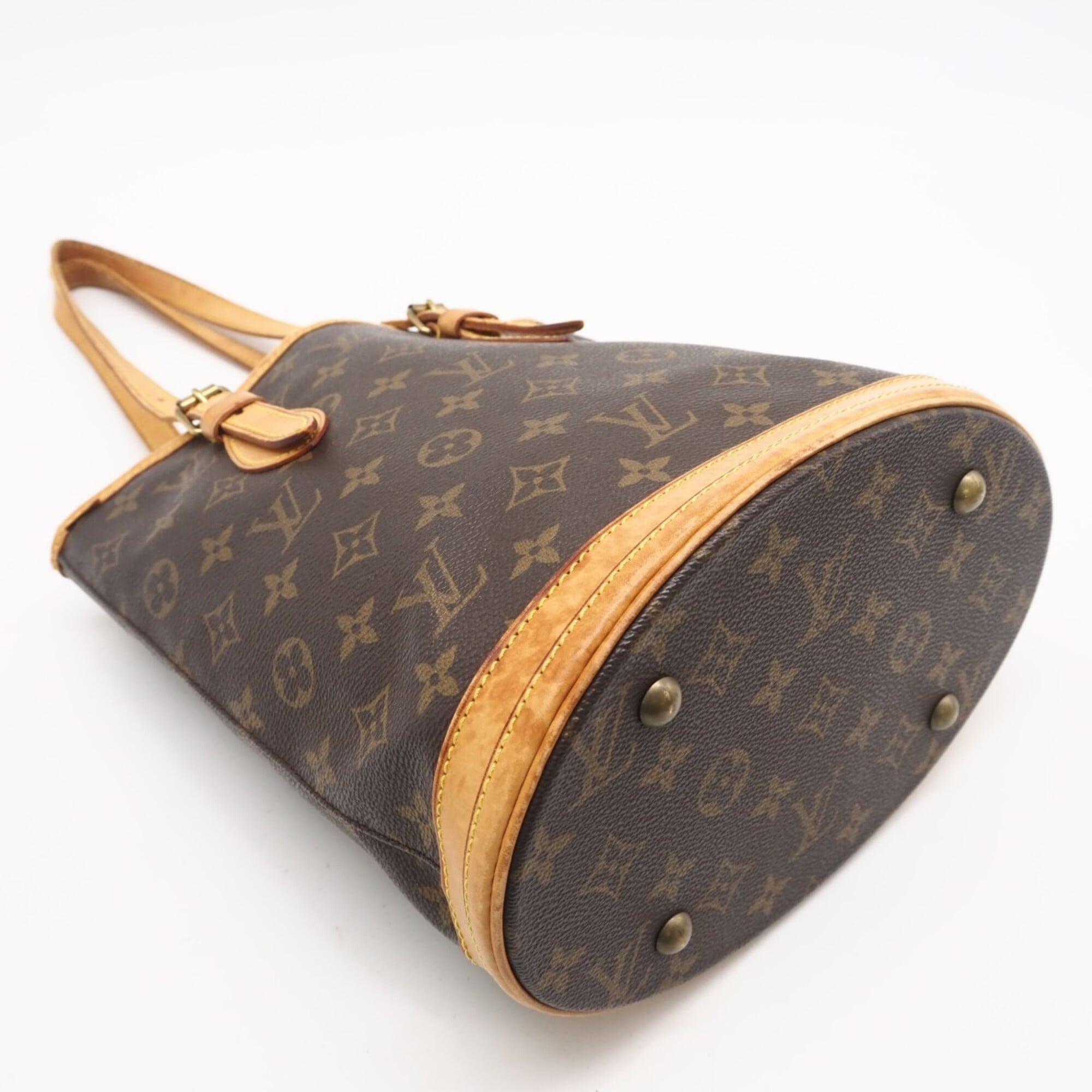 Louis Vuitton Monogram Brown Coated Canvas Leather Handbag (Pre-Owned)