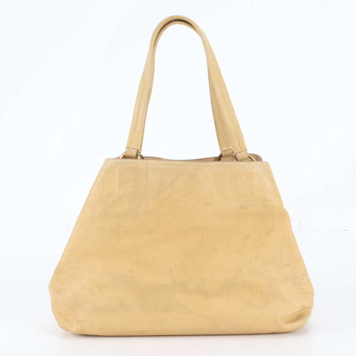 Prada Yellow Leather Handbag Shoulder Bag Tote Bag (Pre-Owned)