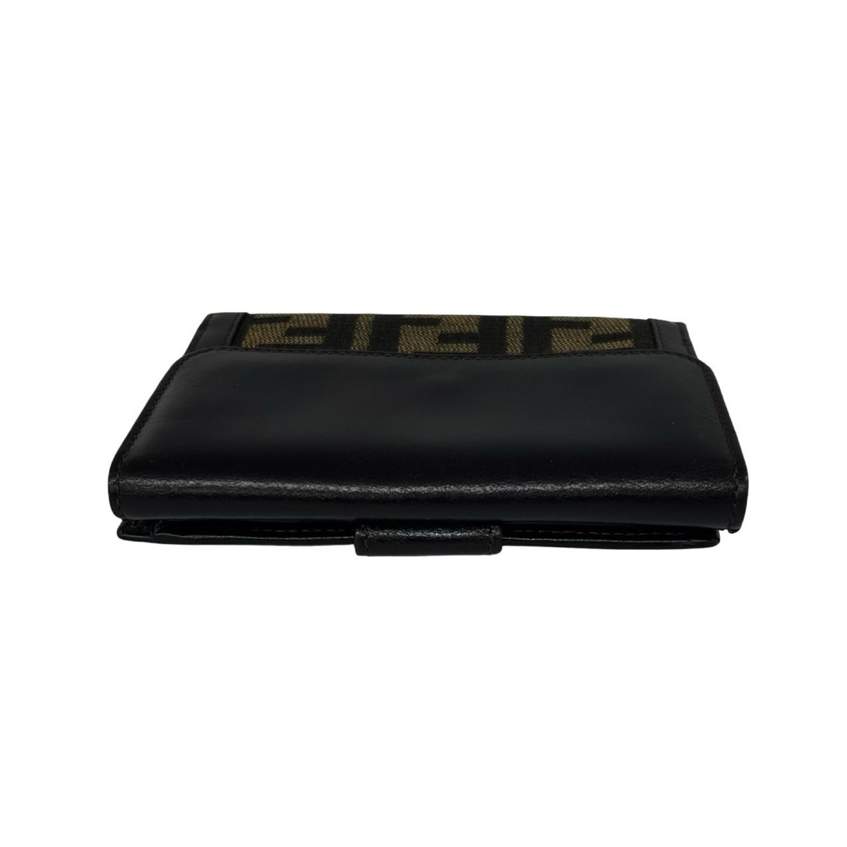 Fendi Black Brown Canvas Leather Wallet (Bi-Fold) (Pre-Owned)