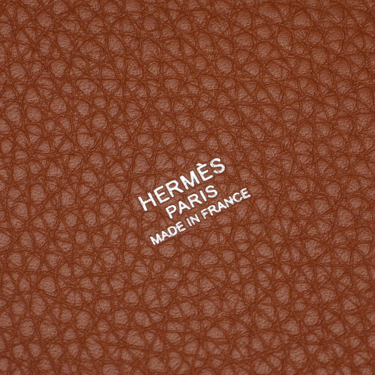 Hermes Brown Gold Taurillon Clemence Leather Leather Handbag (Pre-Owned)