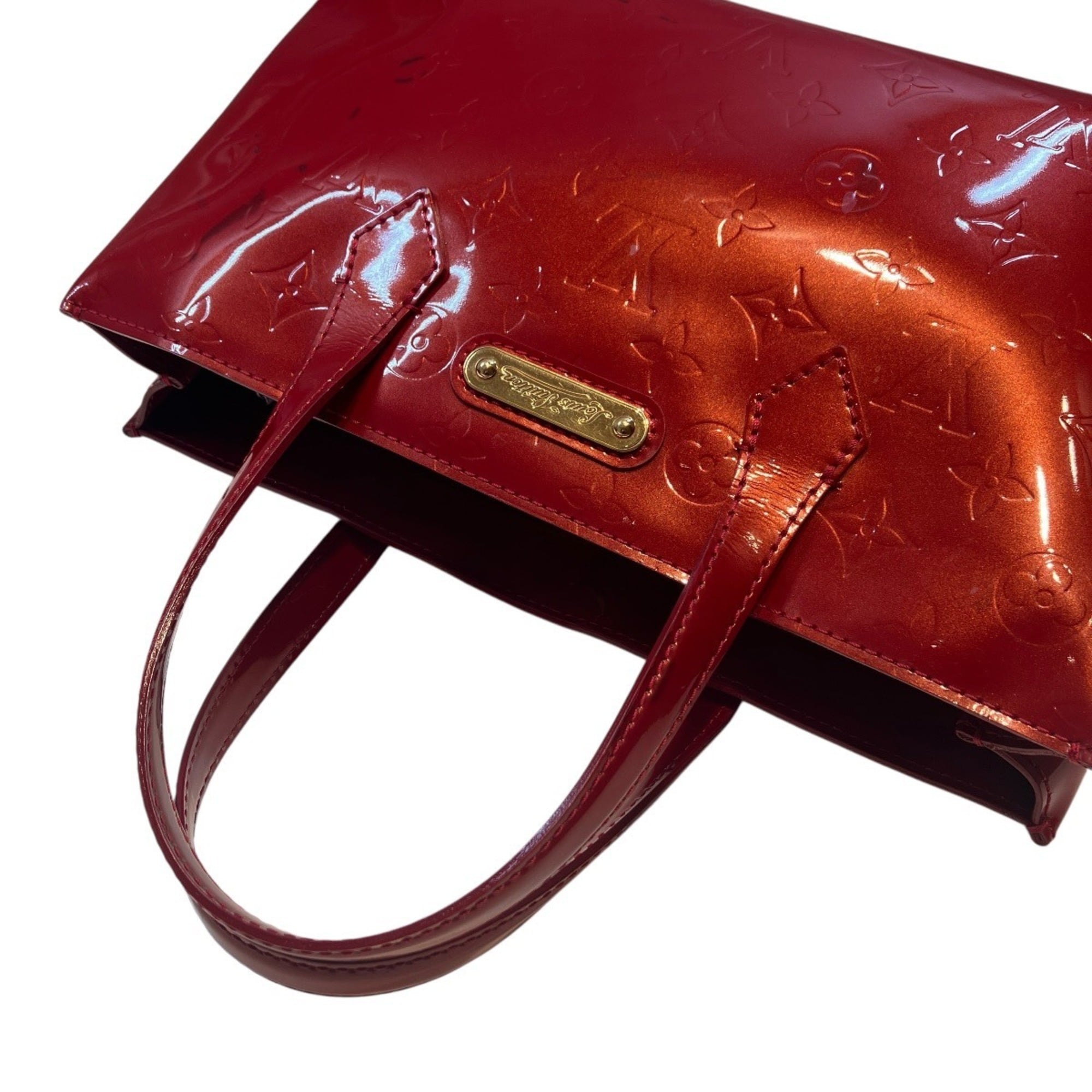 Louis Vuitton Pomme D'amour Red Color Vernis Leather Handbag (Pre-Owned)