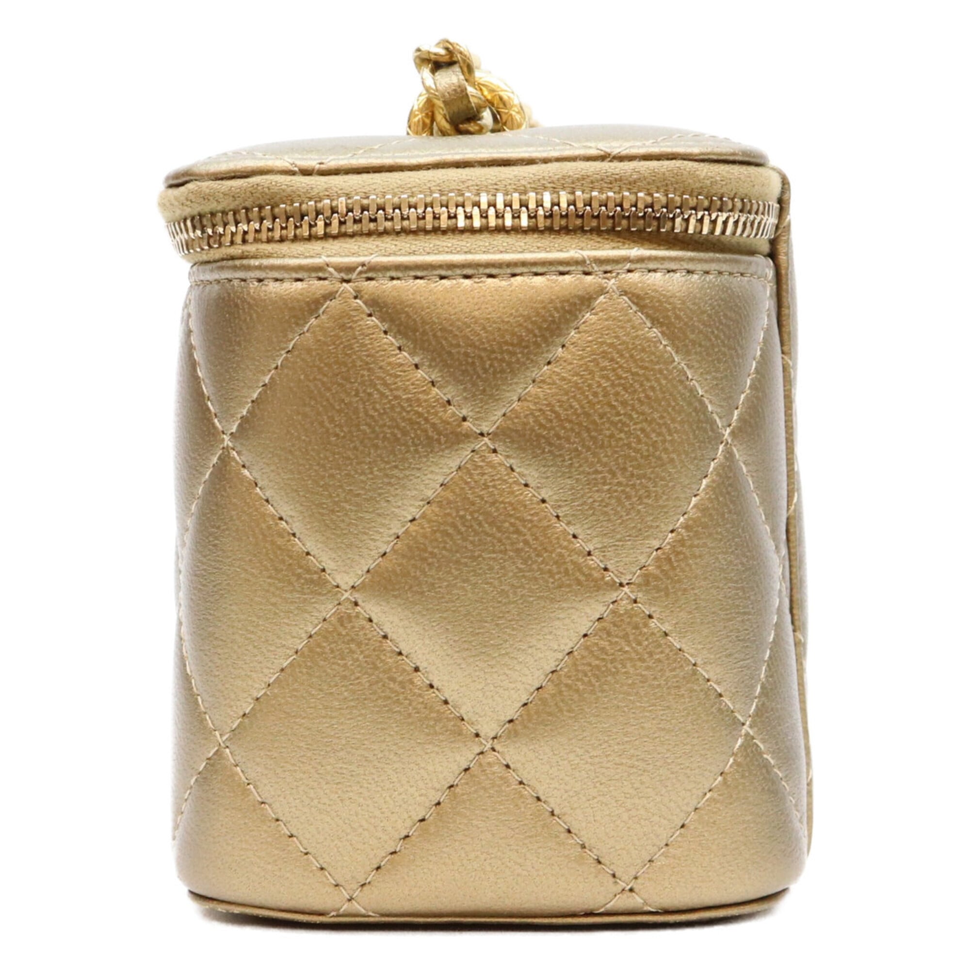 Chanel Gold Leather Shoulder Bag (Pre-Owned)