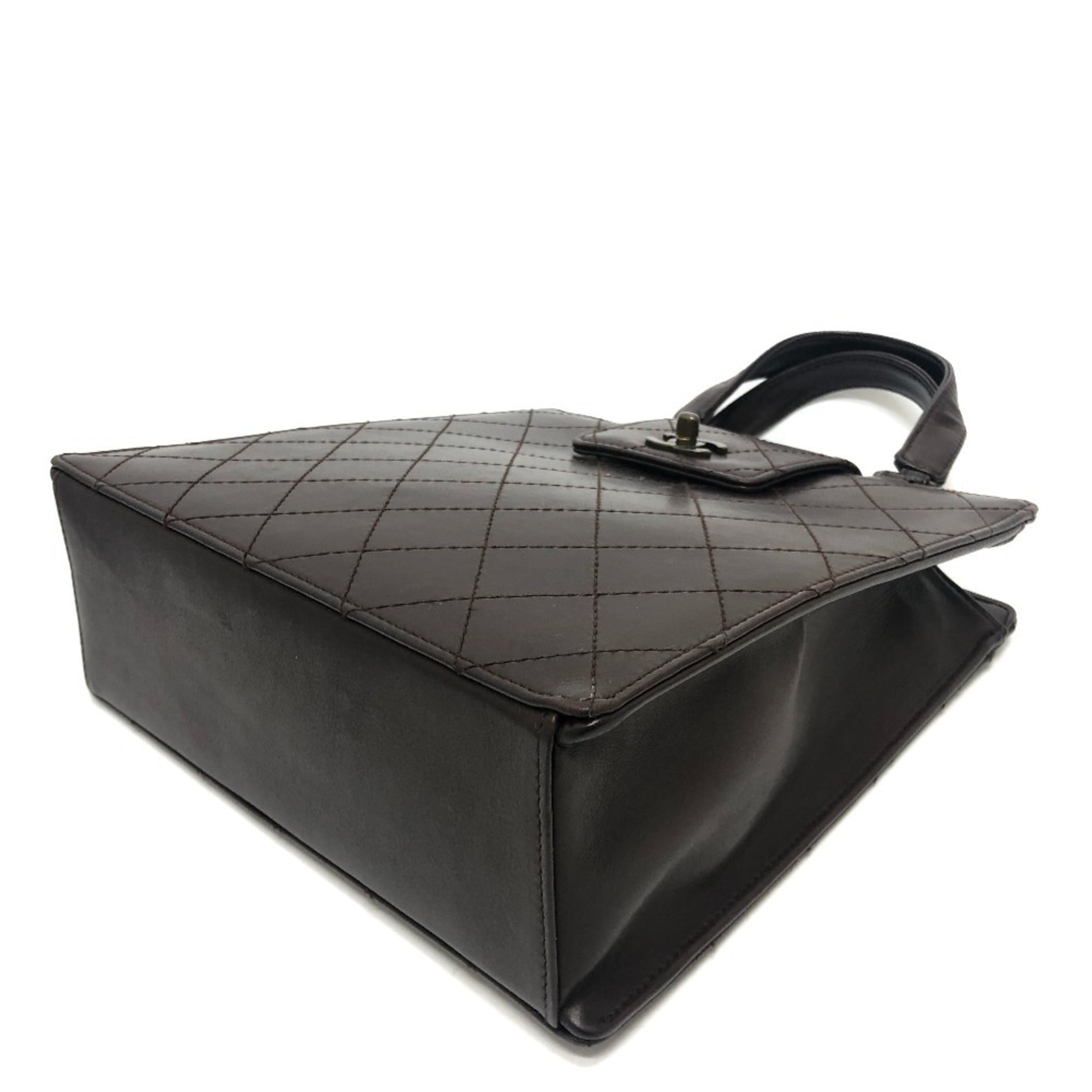 Chanel Brown Leather Handbag (Pre-Owned)
