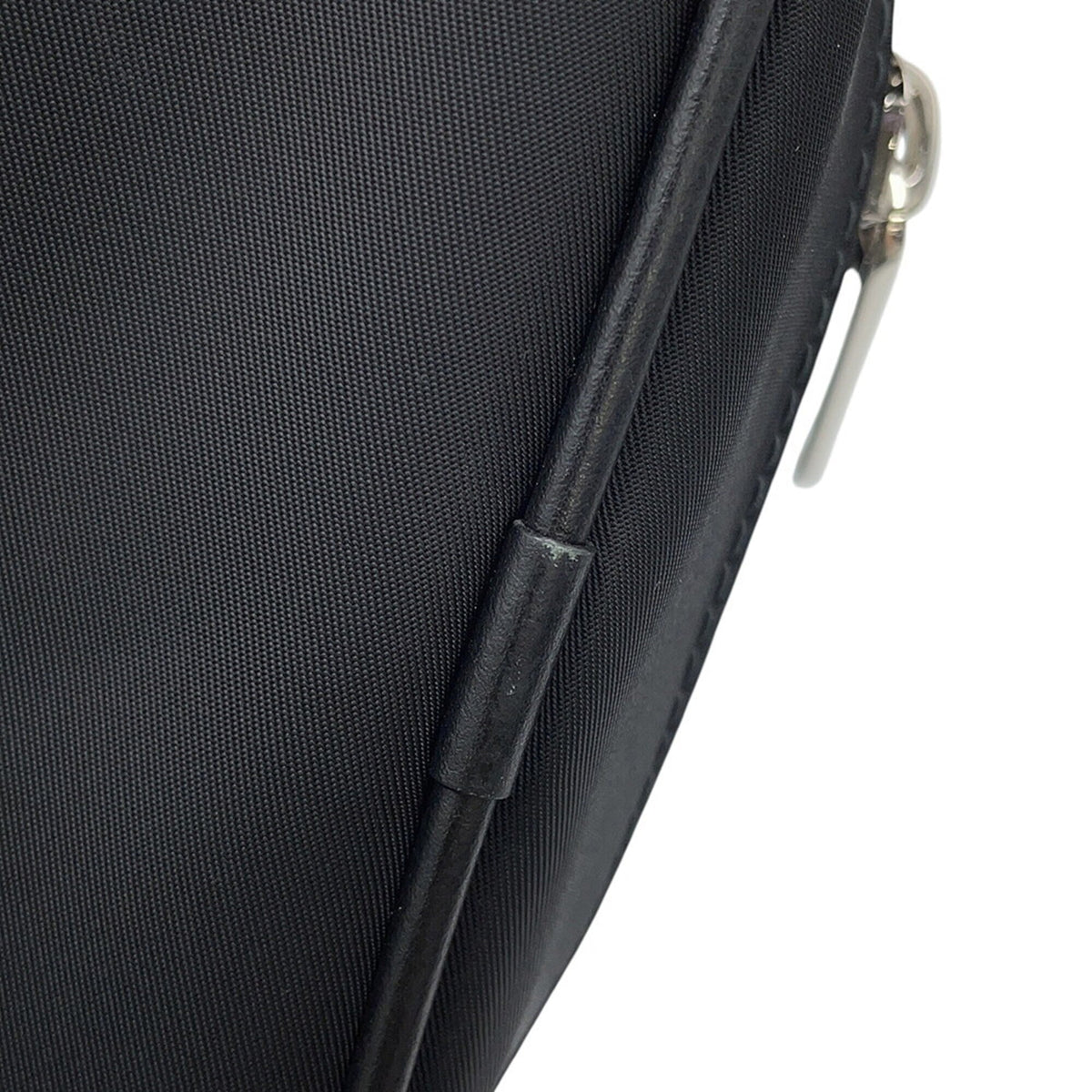 Burberry Black Nylon Leather Handbag Shoulder Bag (Pre-Owned)
