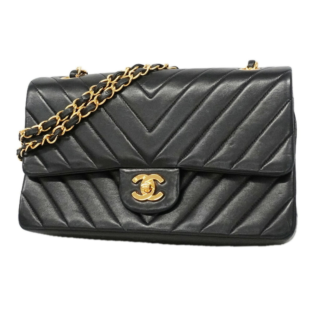 Chanel Black Leather Shoulder Bag (Pre-Owned)
