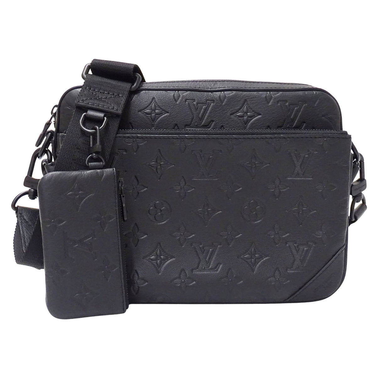 Louis Vuitton Black Monogram Noir Monogram Shadow Handbag Pouch Shoulder Bag (Pre-Owned)