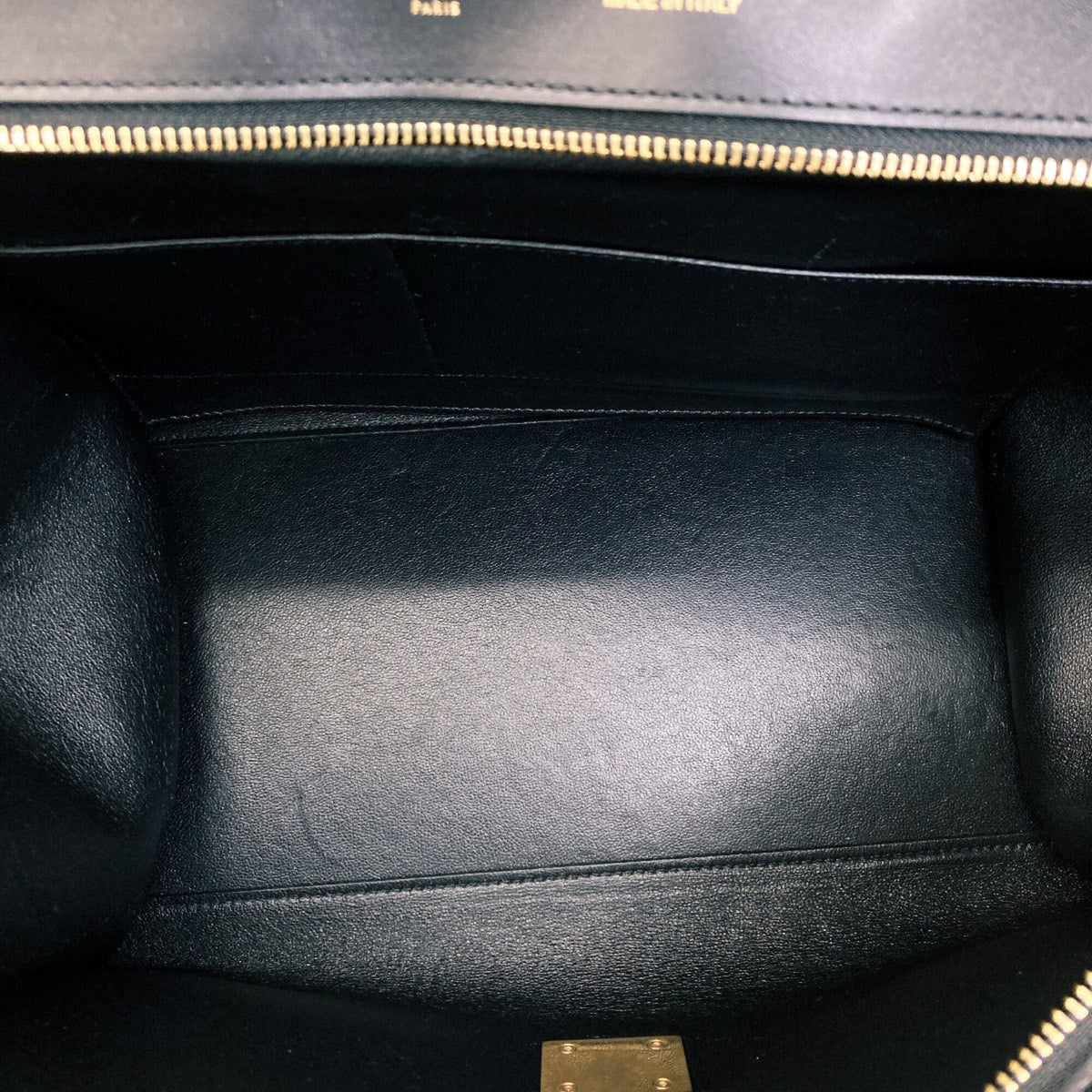 Celine Trapeze Black White Leather Handbag (Pre-Owned)