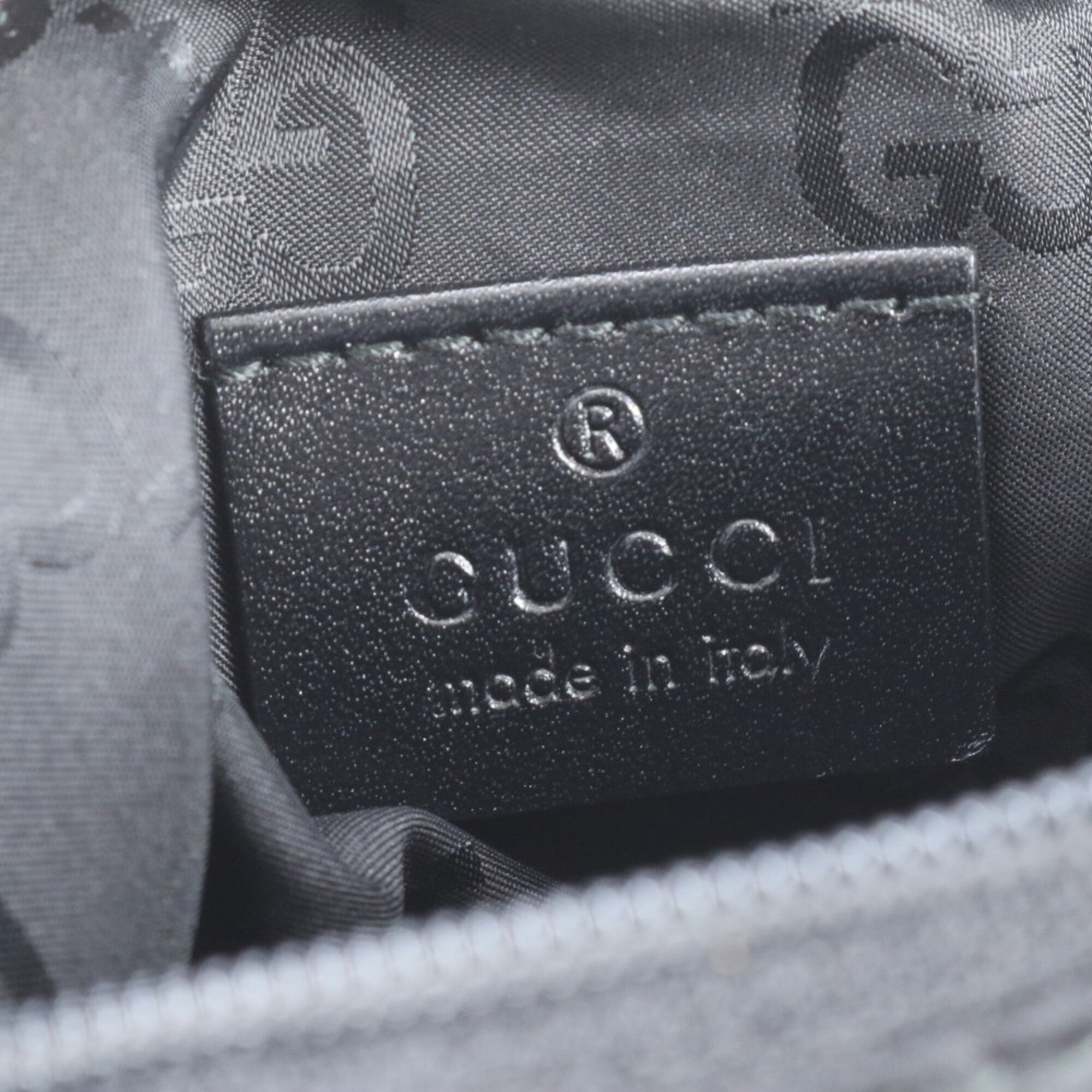 Gucci Black Nylon Leather Backpack Handbag (Pre-Owned)
