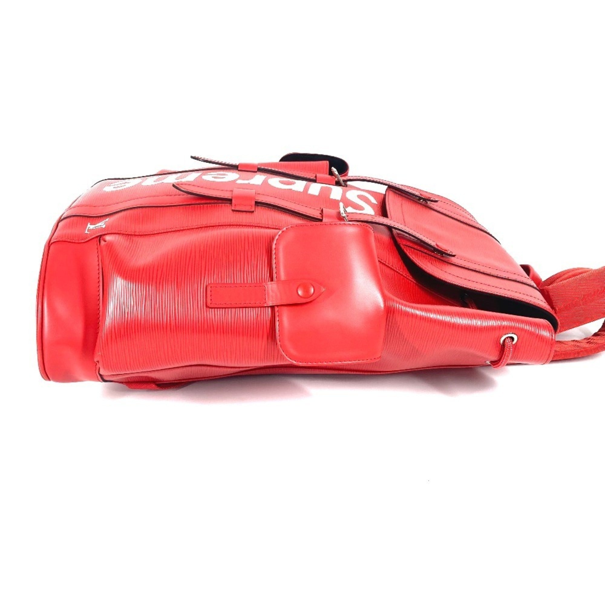 Louis Vuitton Epi Red Color White Epi Leather Backpack (Pre-Owned)