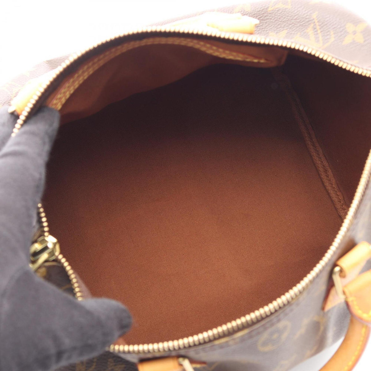 Louis Vuitton Brown Monogram Leather Handbag (Pre-Owned)