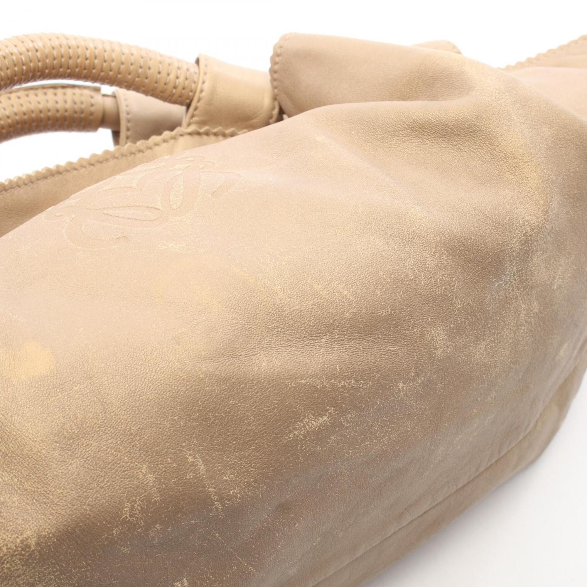 Loewe Gold Leather Handbag (Pre-Owned)