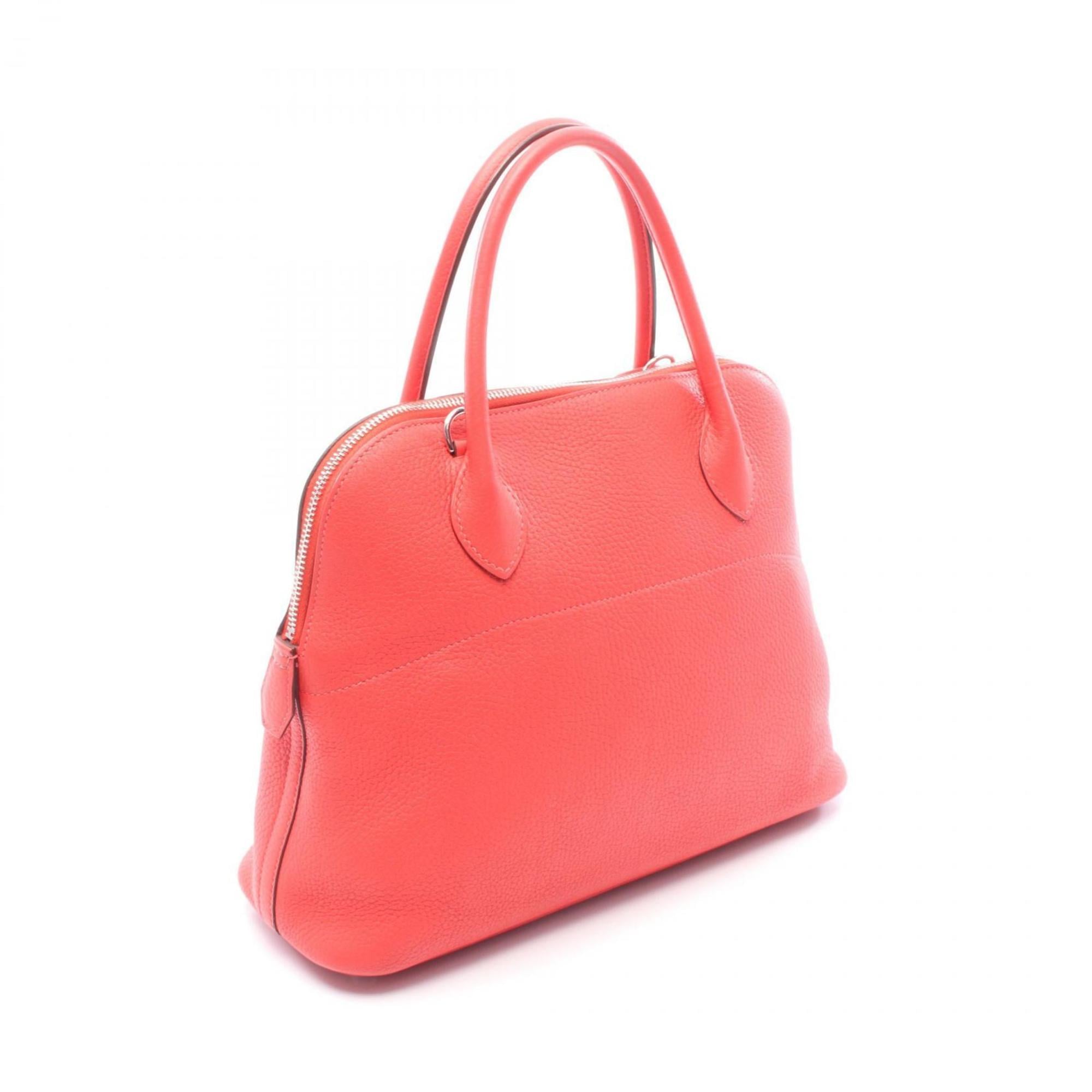 Hermes Red Color Rose Jaipur Leather Handbag (Pre-Owned)