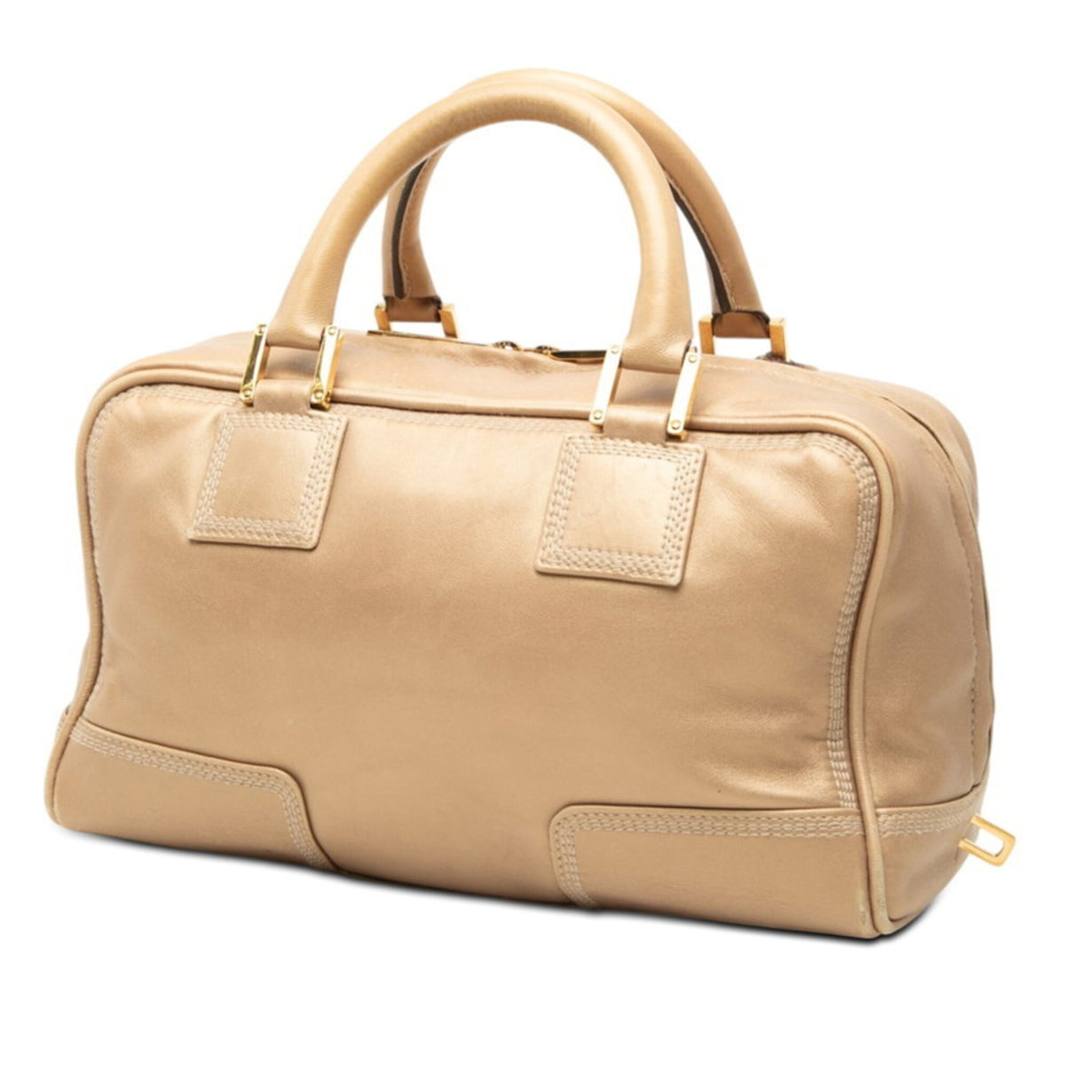 Loewe Amazona Gold Leather Handbag (Pre-Owned)