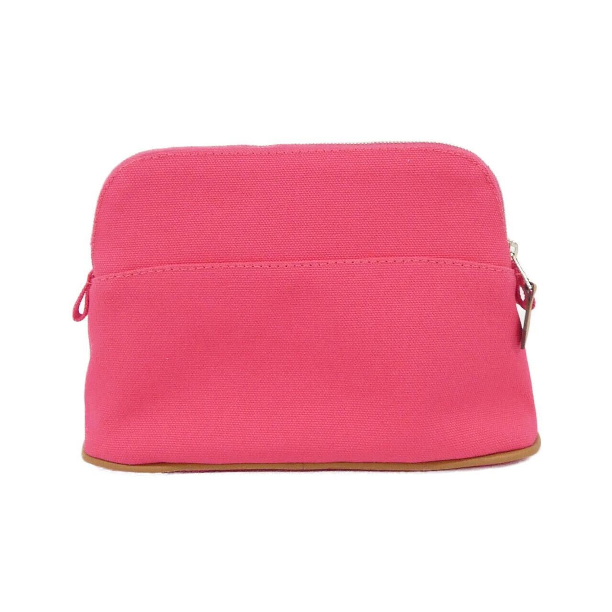 Hermes Pink Canvas Handbag Pouch (Pre-Owned)