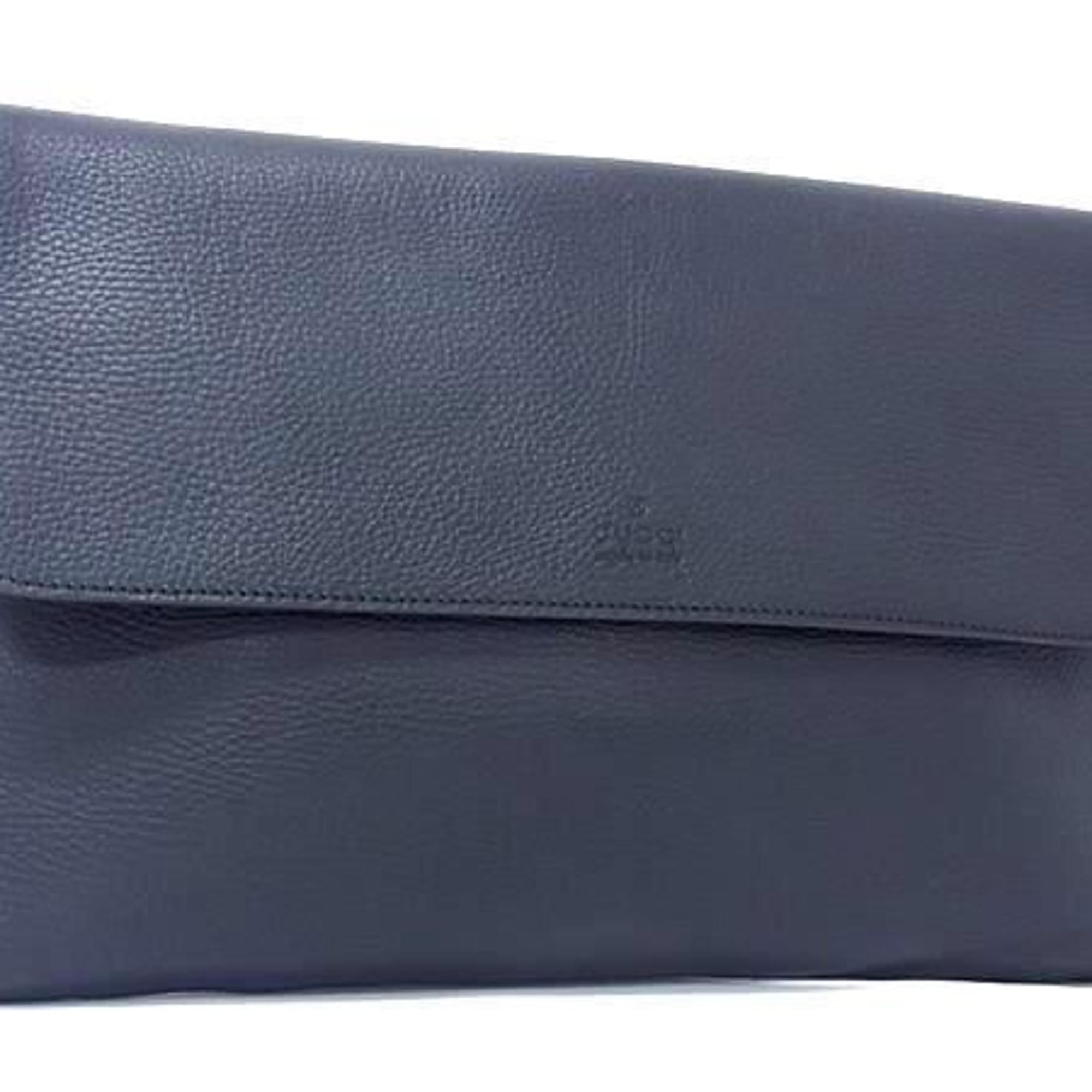 Gucci Black Leather Clutch Bag Handbag (Pre-Owned)
