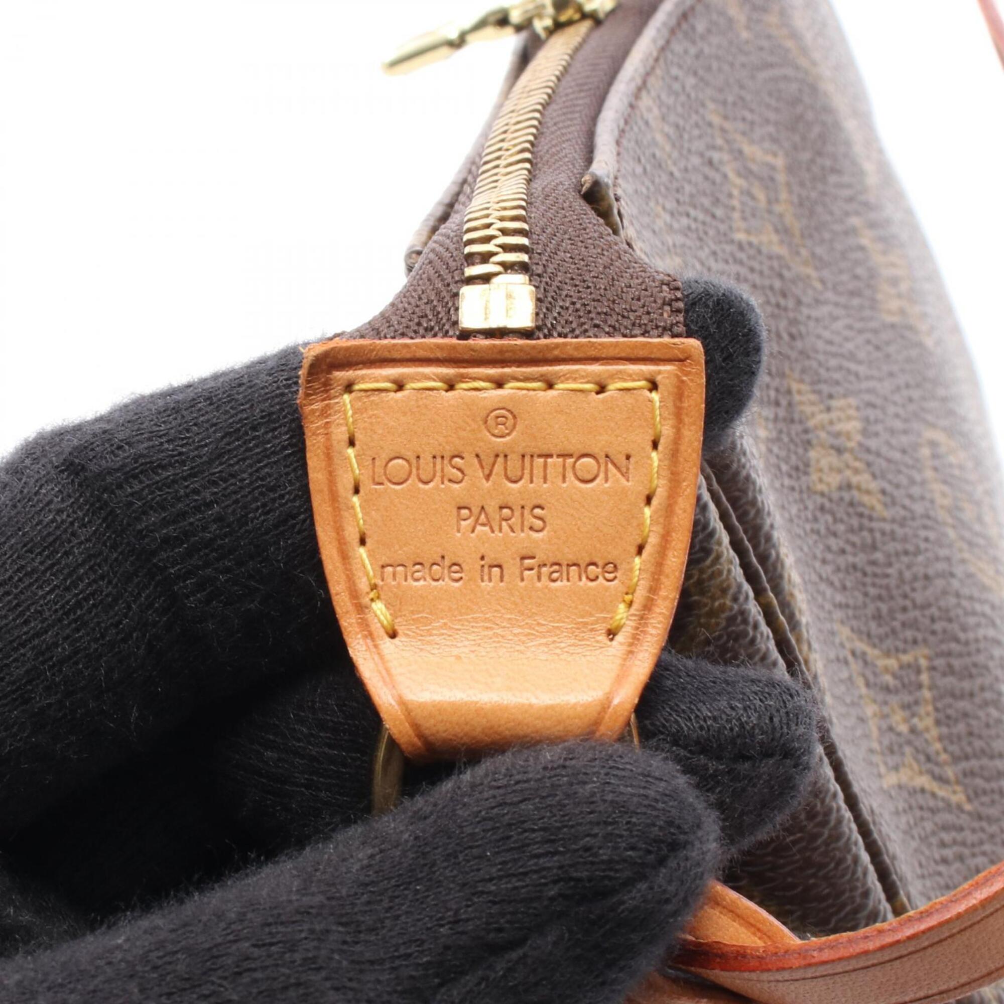 Louis Vuitton Monogram Brown Coated Canvas Leather Handbag (Pre-Owned)