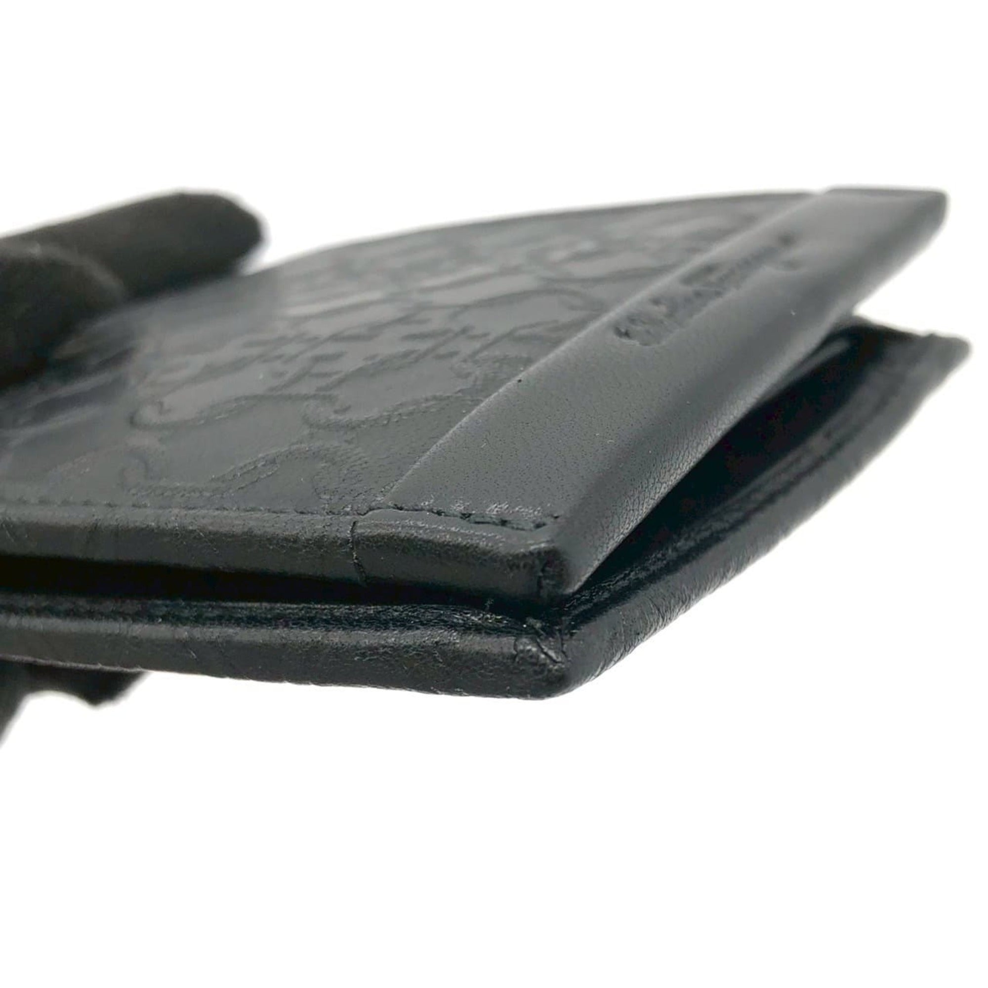 Salvatore Ferragamo Black Leather Wallet (Bi-Fold) (Pre-Owned)