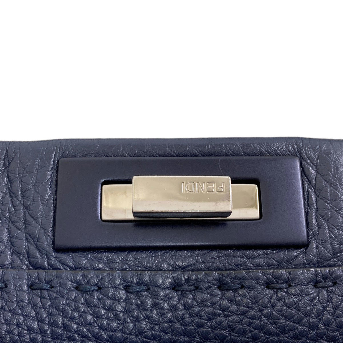 Fendi Navy Leather Handbag (Pre-Owned)