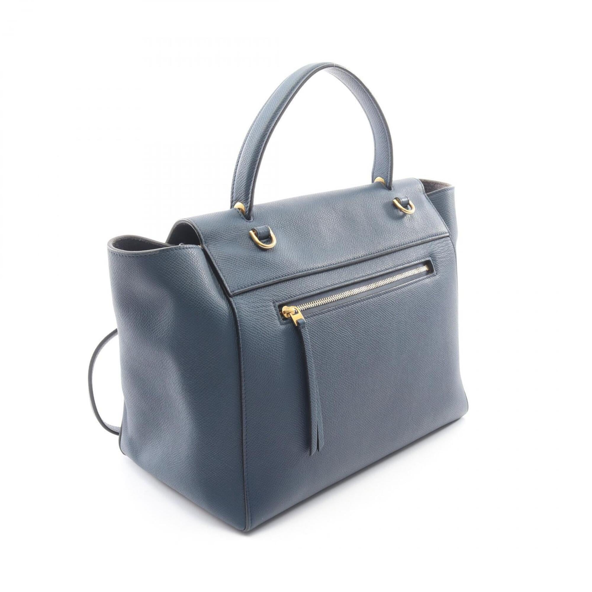 Celine Navy Leather Handbag (Pre-Owned)