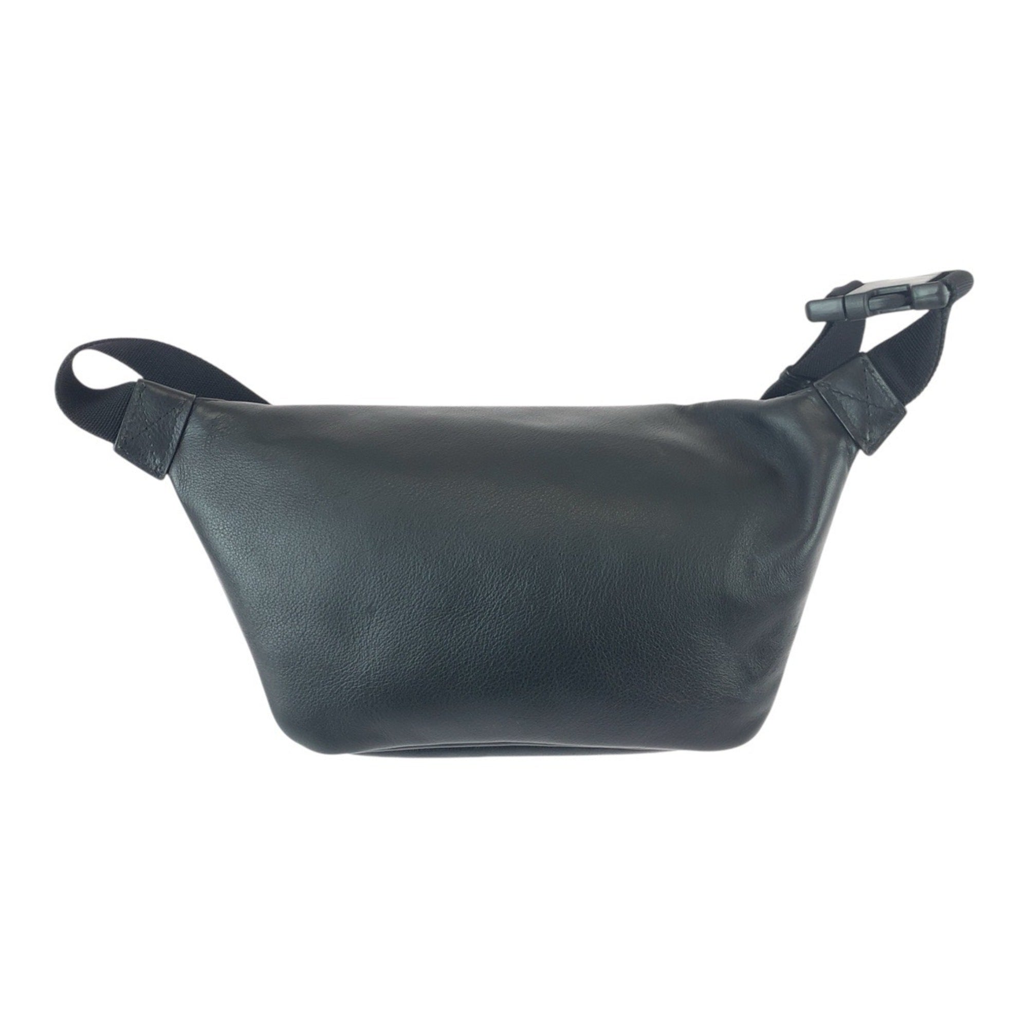 Balenciaga Black White Leather Fanny Pack Sling Bag (Pre-Owned)