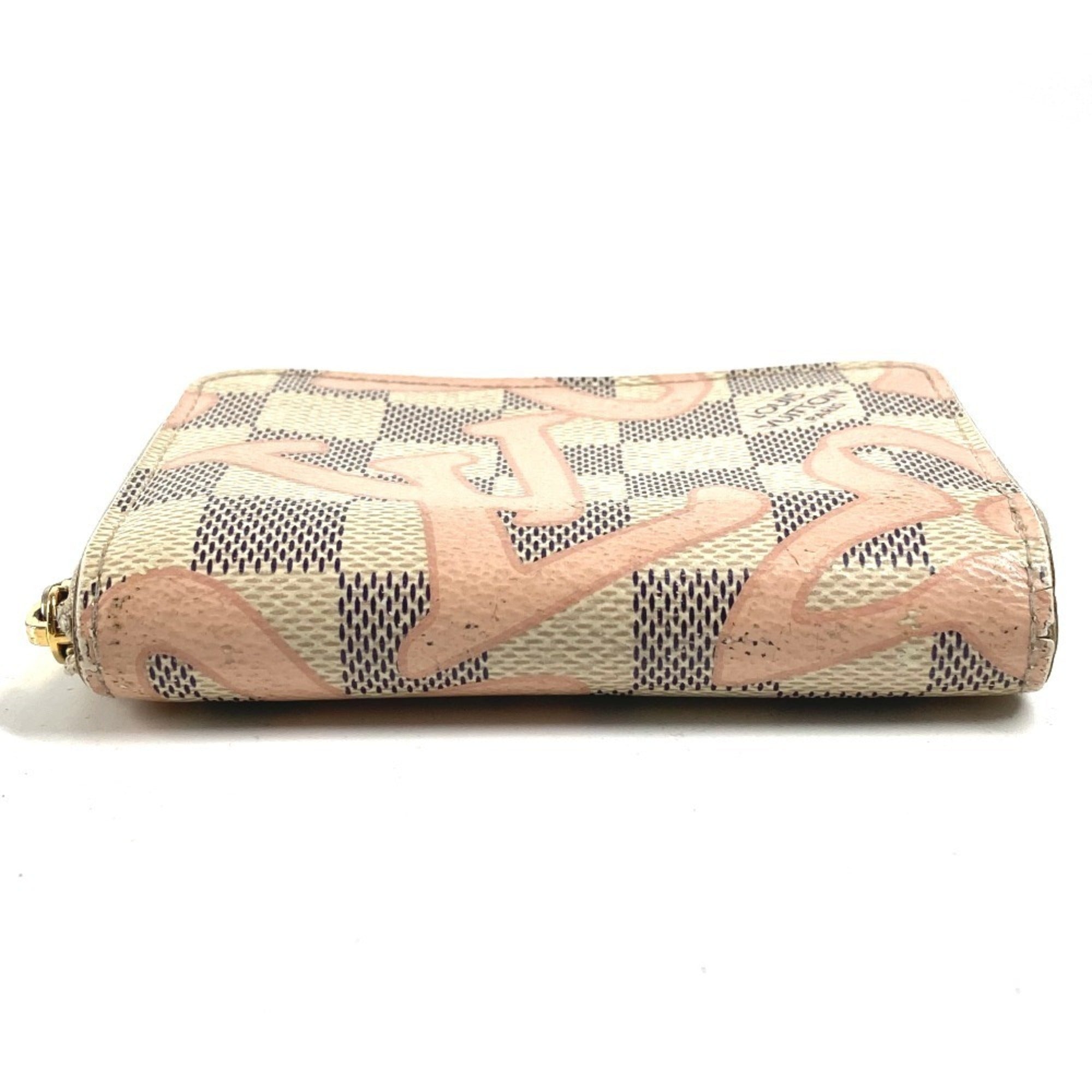 Louis Vuitton Damier Azur Pink White Damier Azur Coin Purse/Coin Case (Pre-Owned)
