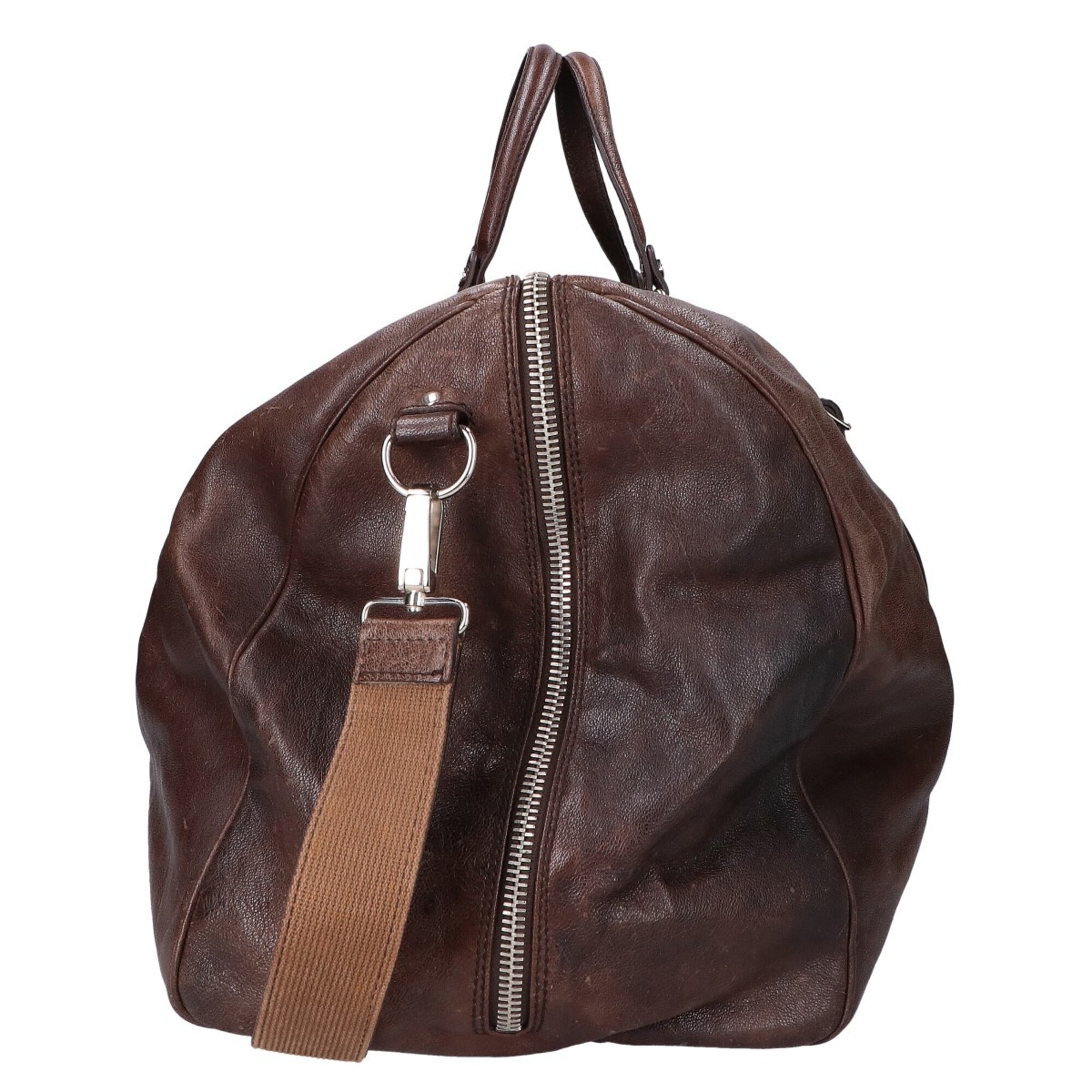Balenciaga Dark Brown Leather Boston Bag (Pre-Owned)