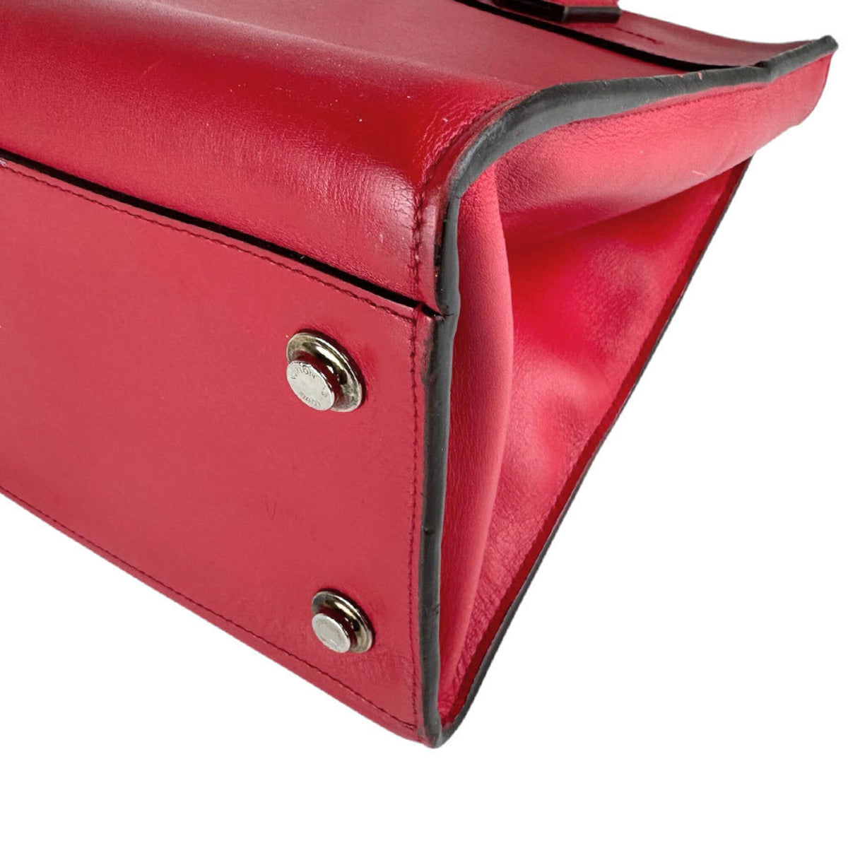 Louis Vuitton Red Color Leather Handbag Shoulder Bag (Pre-Owned)