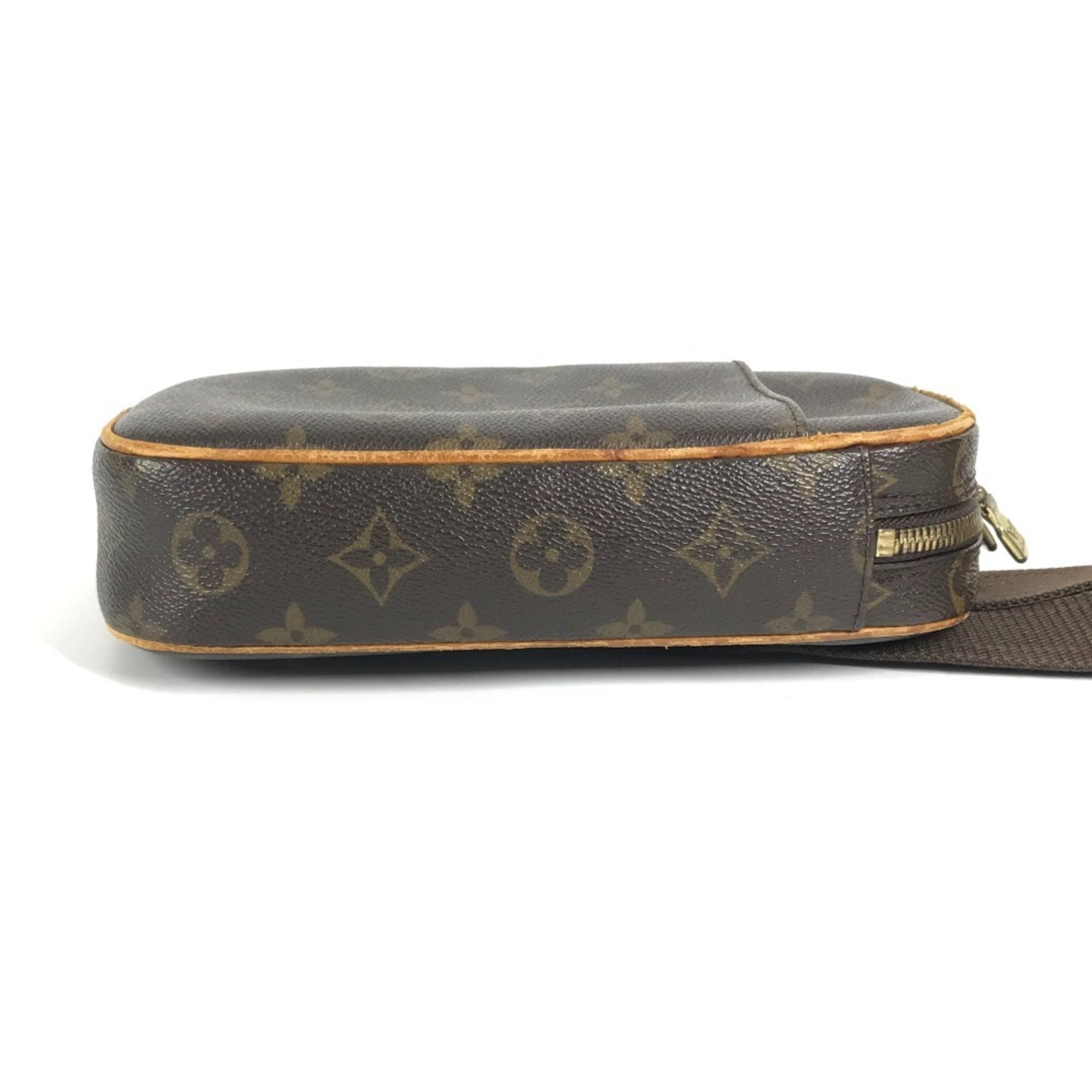 Louis Vuitton Brown Monogram Pochette Shoulder Bag Sling Bag (Pre-Owned)