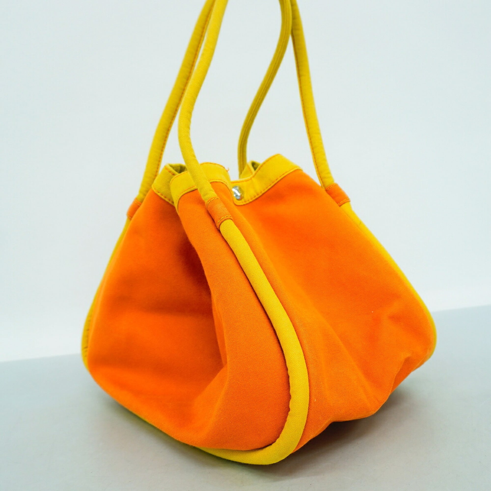Hermes Orange Yellow Canvas Tote Bag (Pre-Owned)