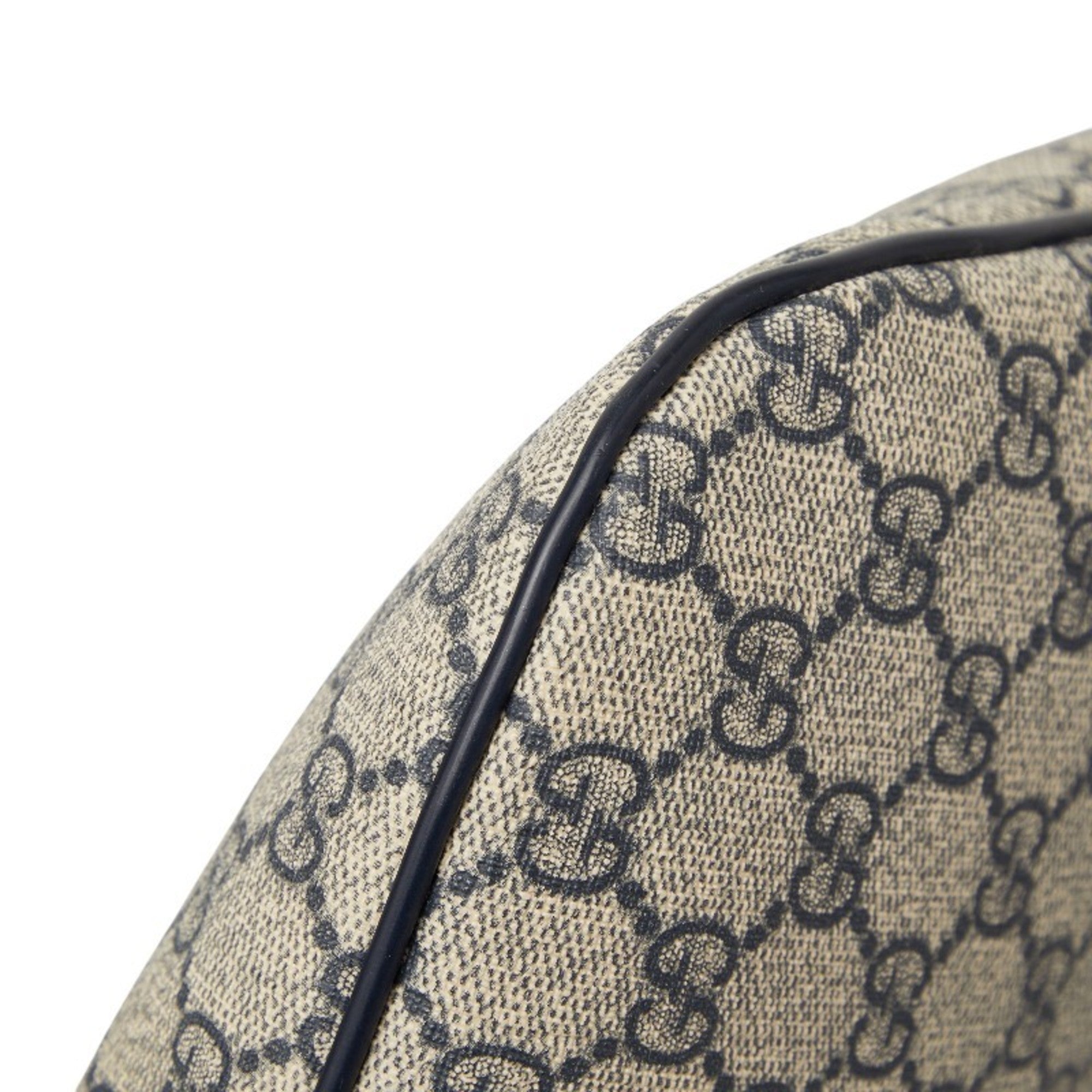 Gucci Beige Navy Pvc Leather Sling Bag (Pre-Owned)