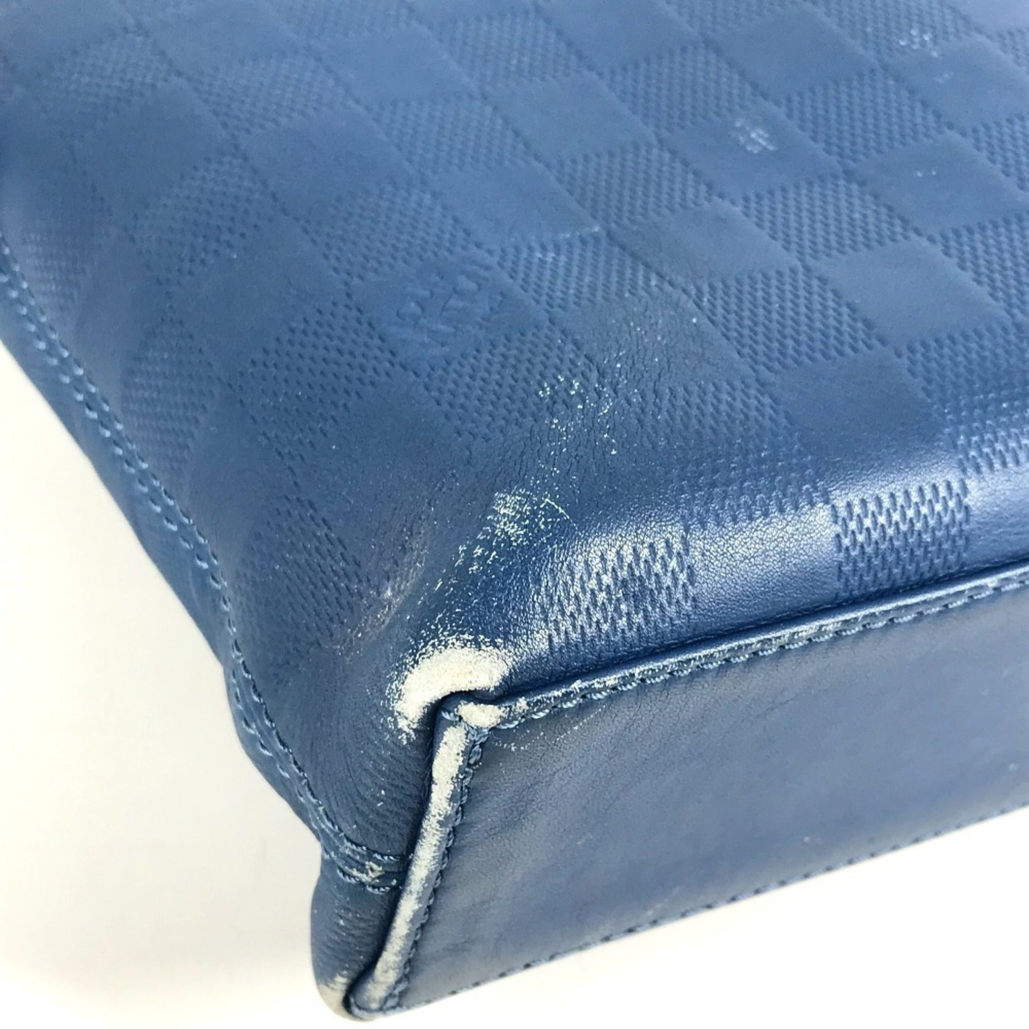 Louis Vuitton Blue Damier Infini Leather Briefcase Handbag (Pre-Owned)