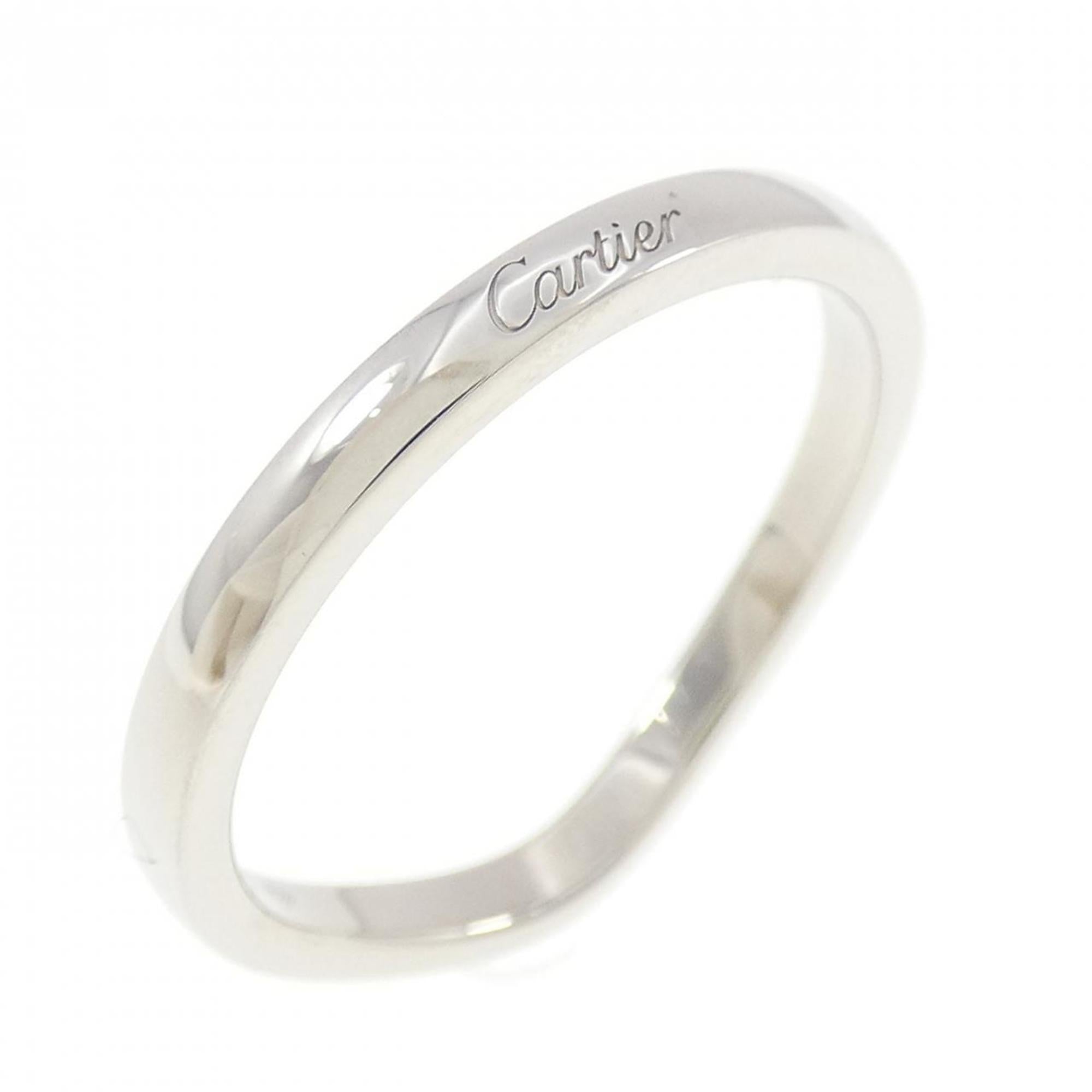 Cartier Platinum Platinum 950 Band Ring (Pre-Owned)