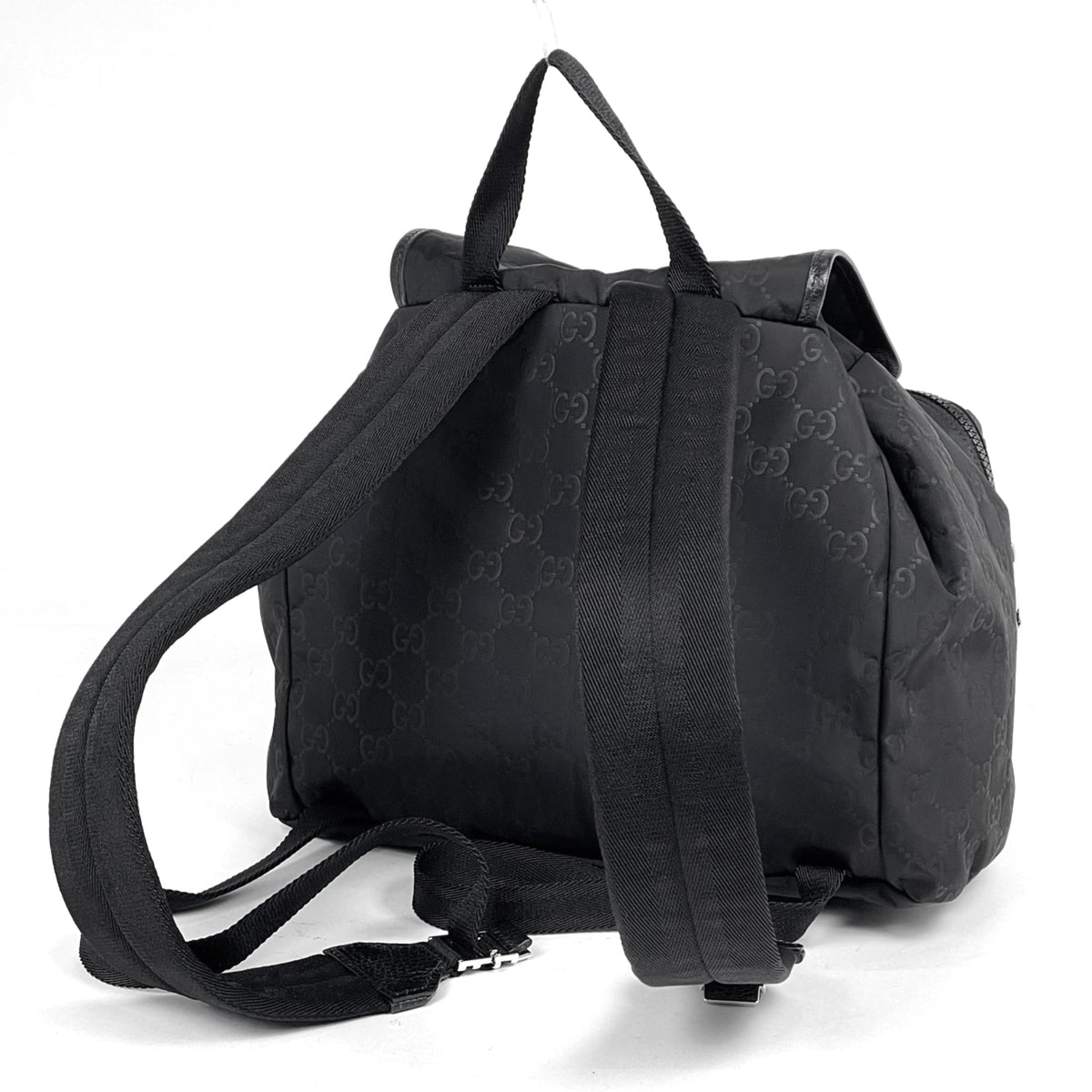 Gucci Black Nylon Leather Backpack (Pre-Owned)