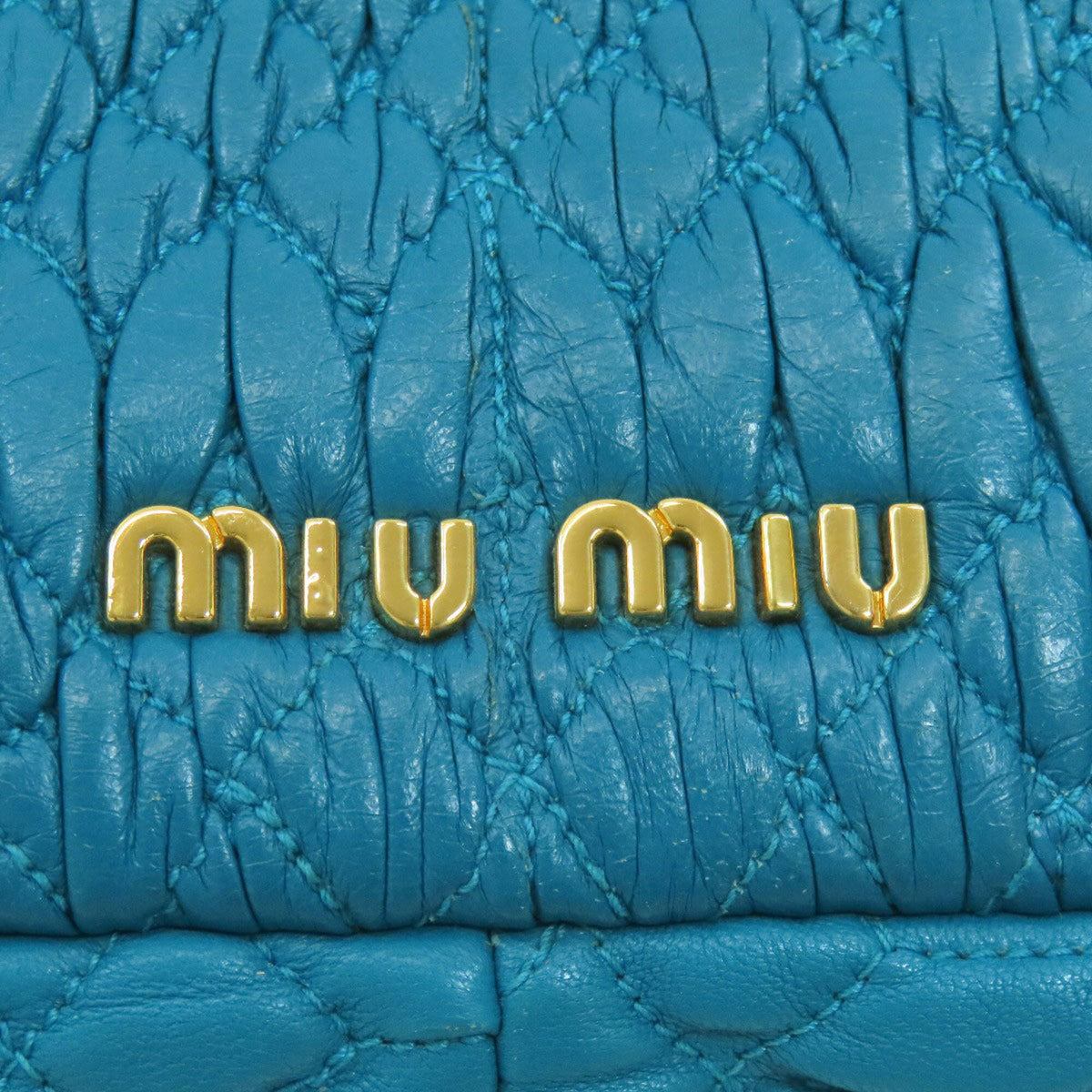 Miu Miu Blue Leather Shoulder Bag (Pre-Owned)