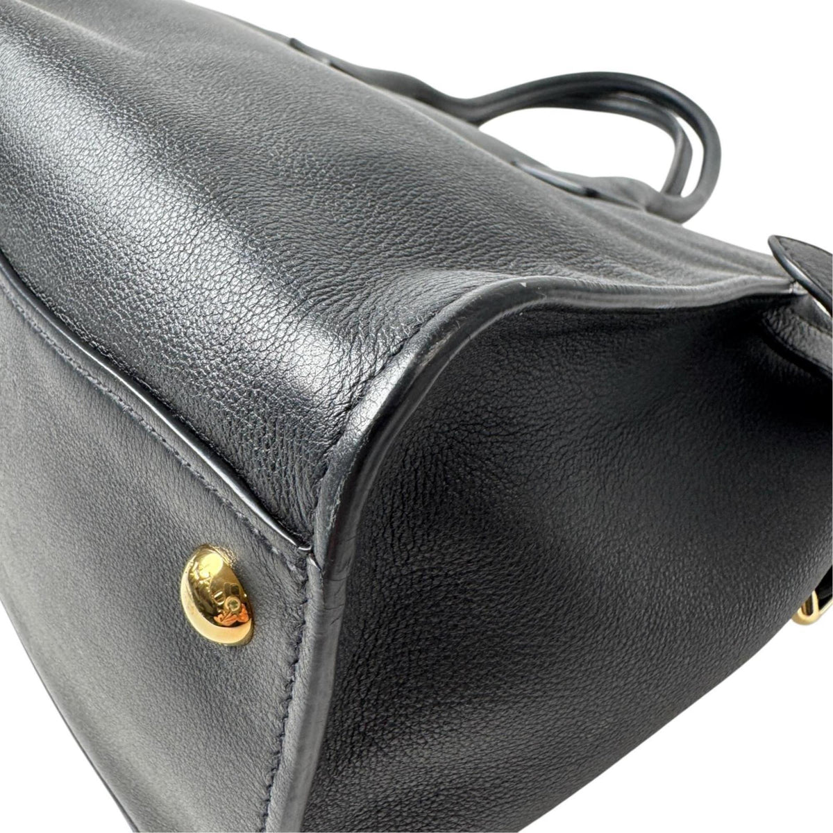 Prada Black Leather Tote Bag (Pre-Owned)