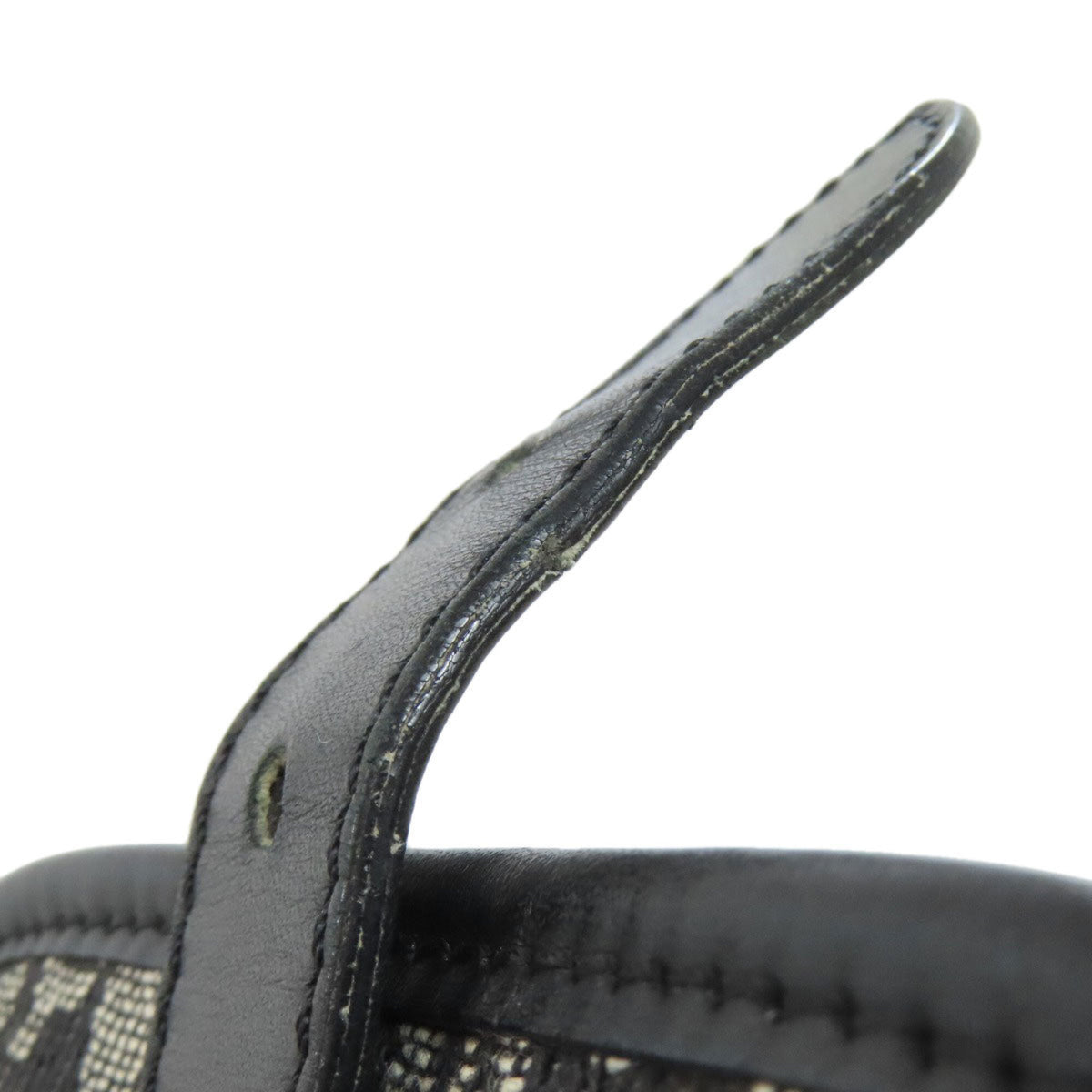 Christian Dior Trotter Black Canvas Shoulder Bag (Pre-Owned)