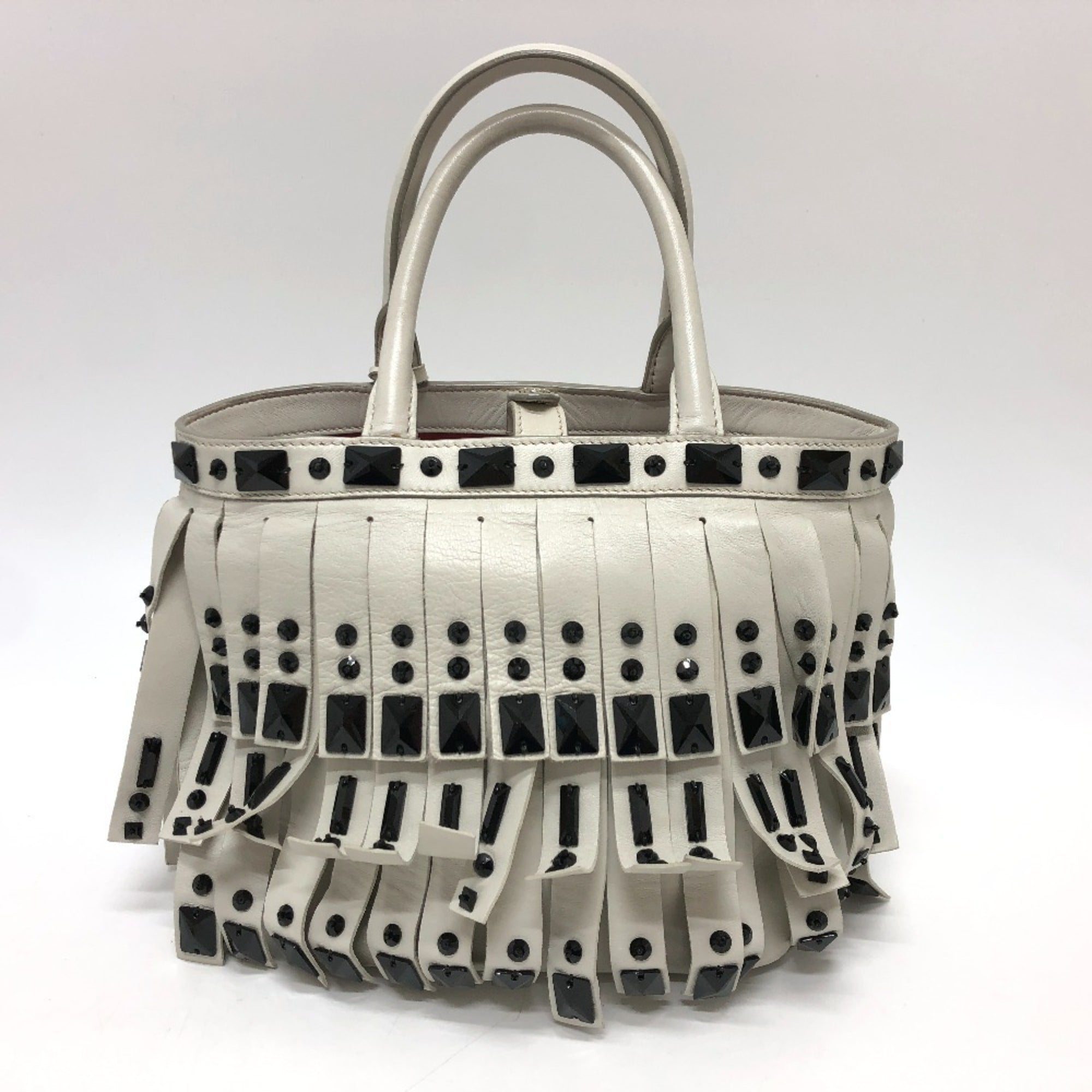 Prada White Leather Handbag (Pre-Owned)