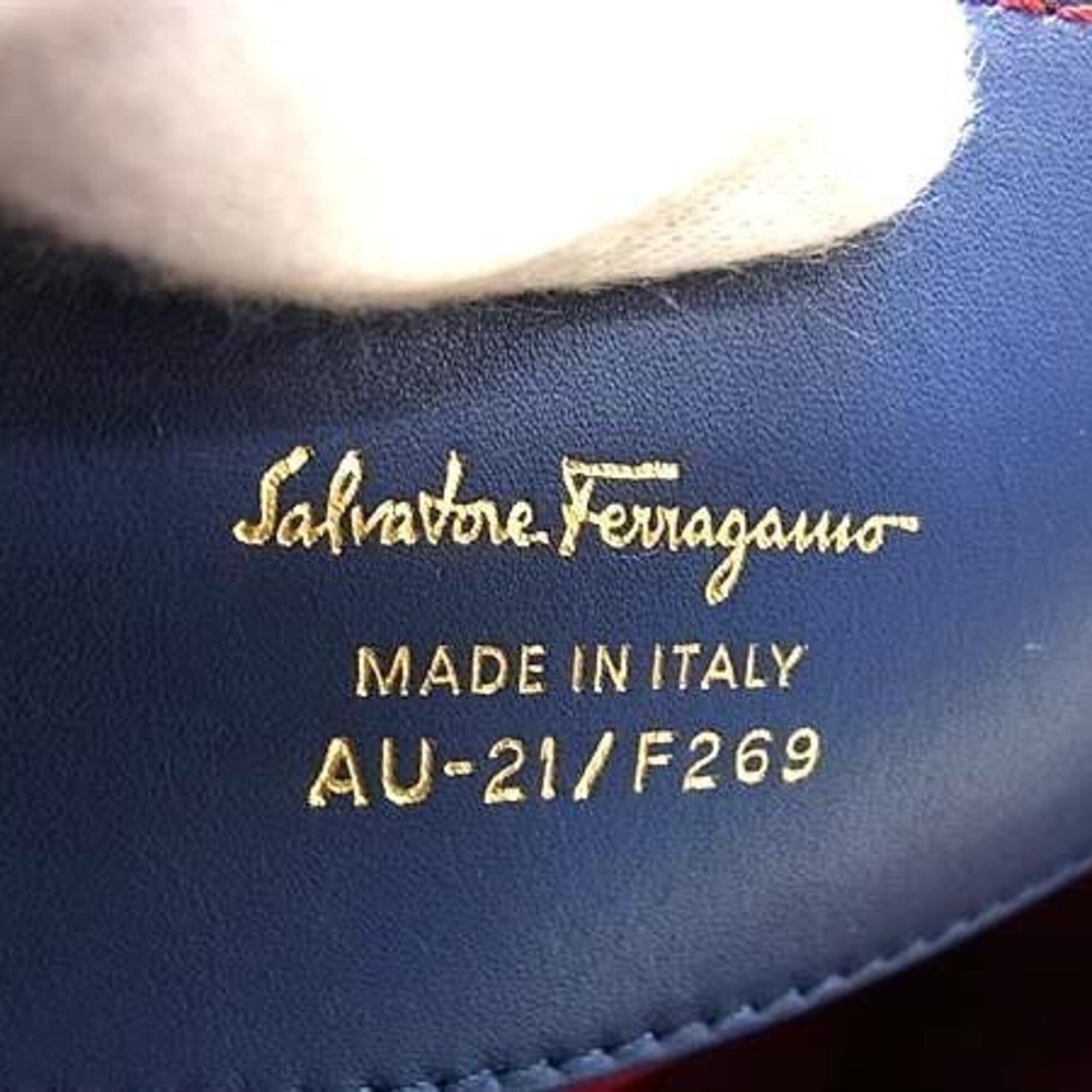 Salvatore Ferragamo Blue Leather Shoulder Bag (Pre-Owned)